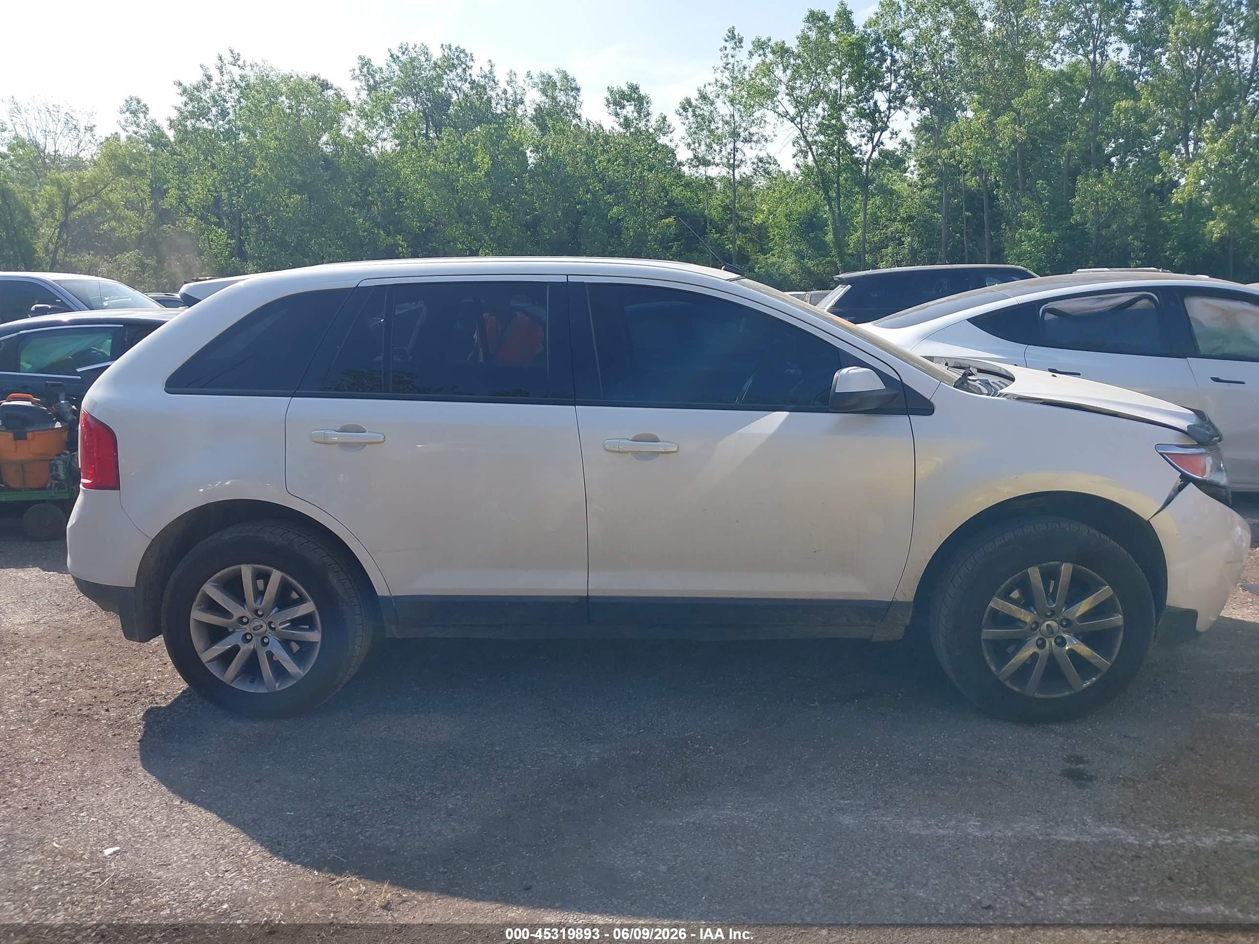 2012 Ford Edge Sel White vin: 2FMDK4JC9CBA36991