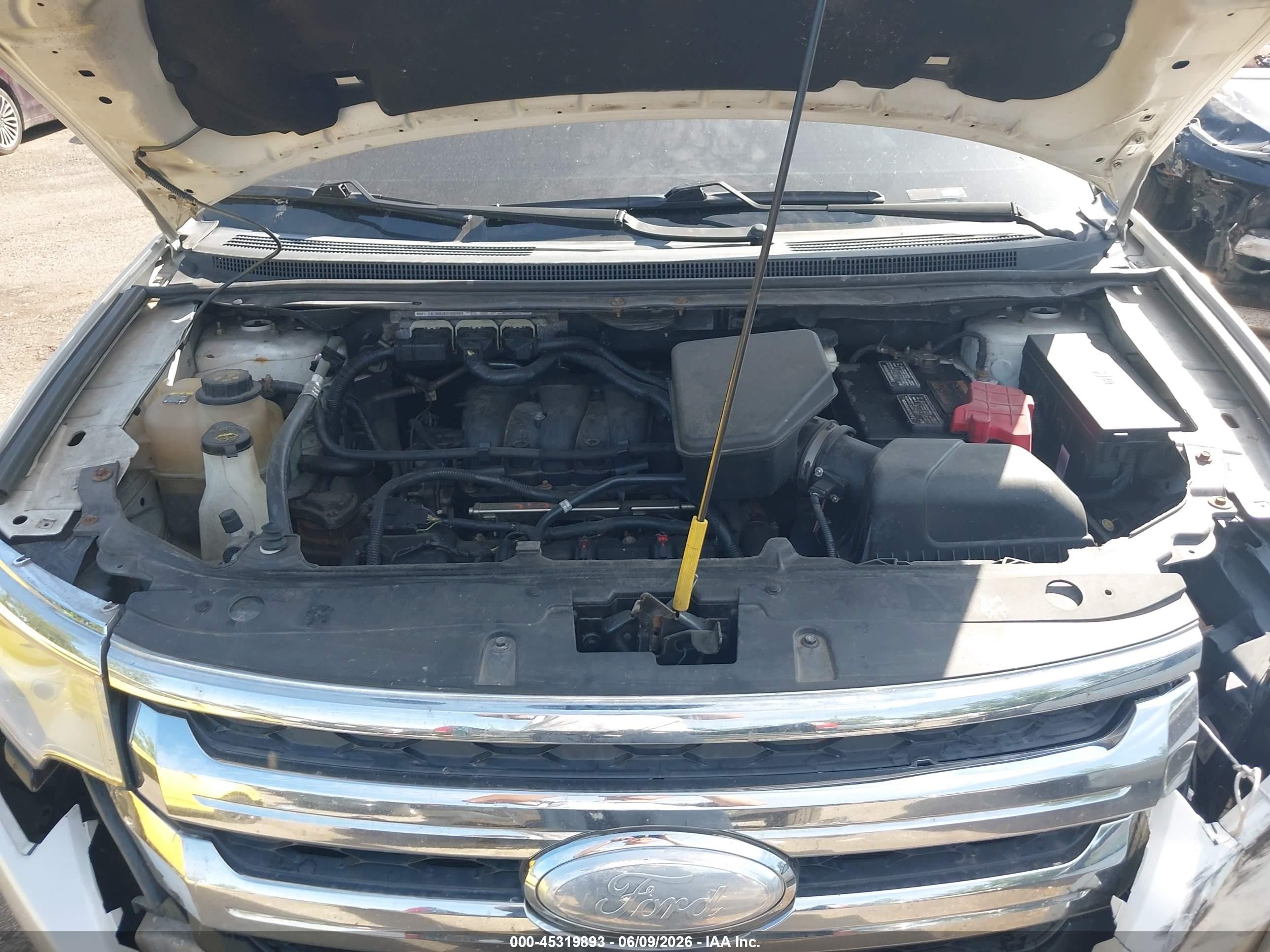 2012 Ford Edge Sel White vin: 2FMDK4JC9CBA36991