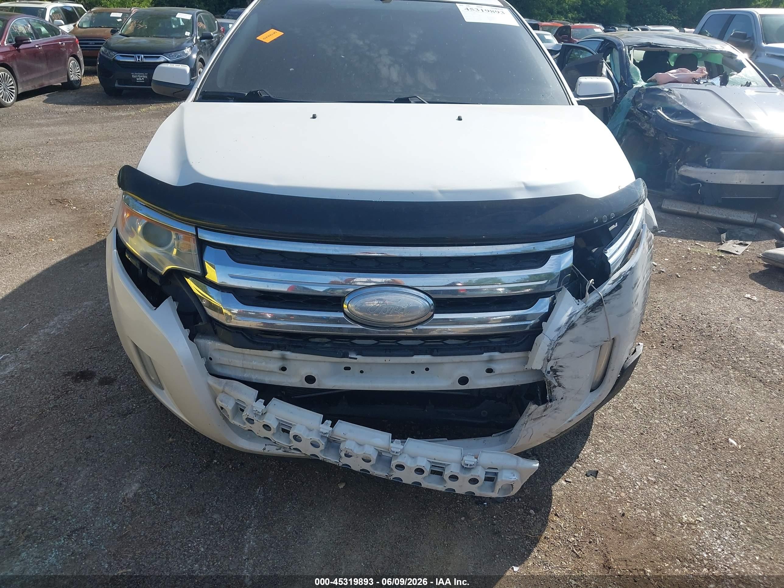 2012 Ford Edge Sel White vin: 2FMDK4JC9CBA36991