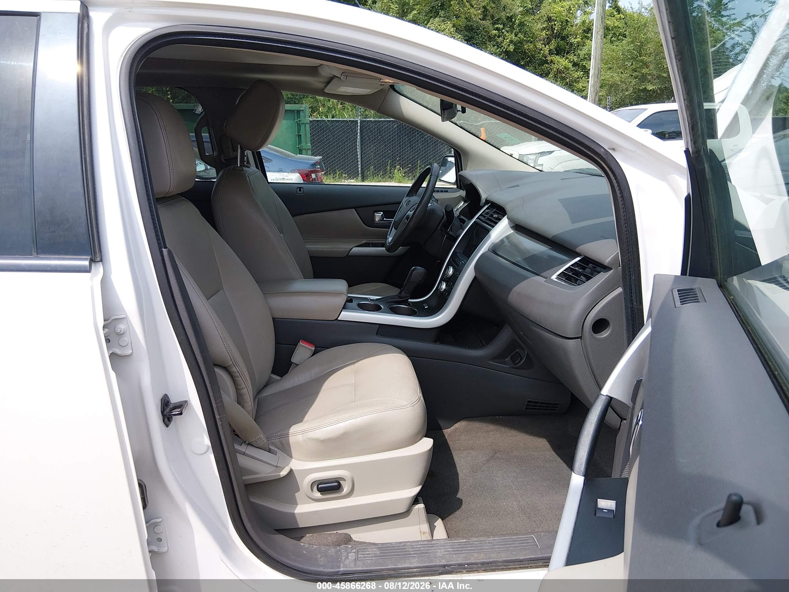 2012 Ford Edge Sel White vin: 2FMDK4JC9CBA91716