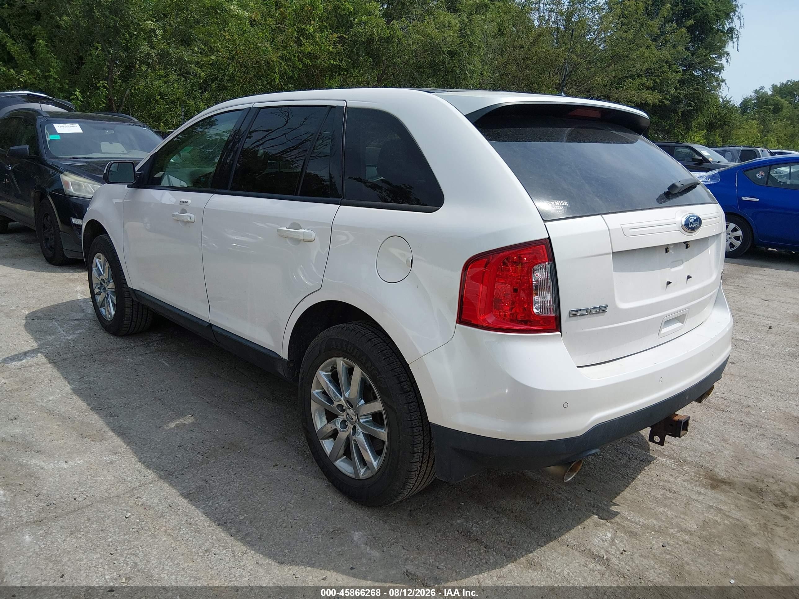 2012 Ford Edge Sel White vin: 2FMDK4JC9CBA91716