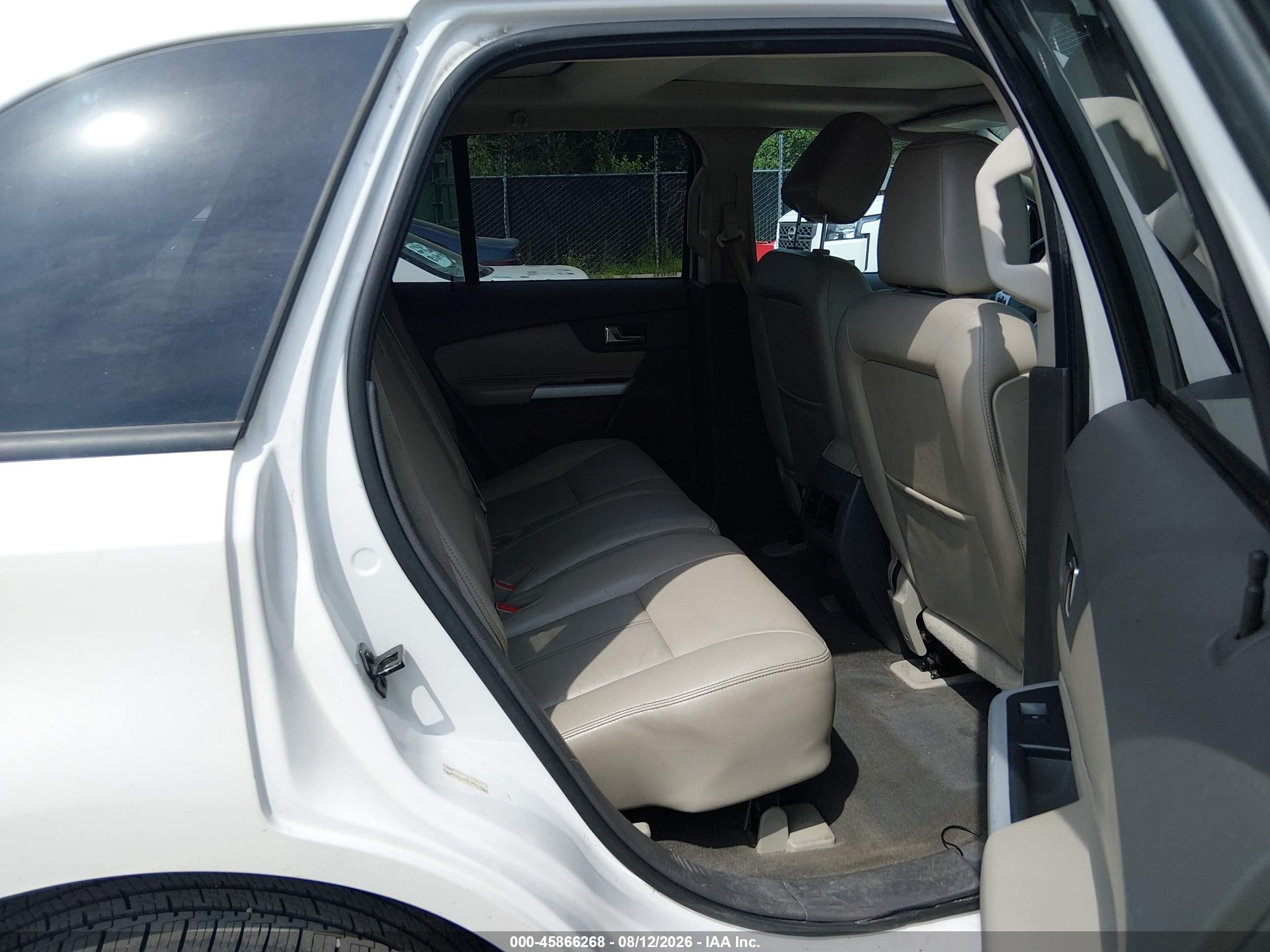 2012 Ford Edge Sel White vin: 2FMDK4JC9CBA91716