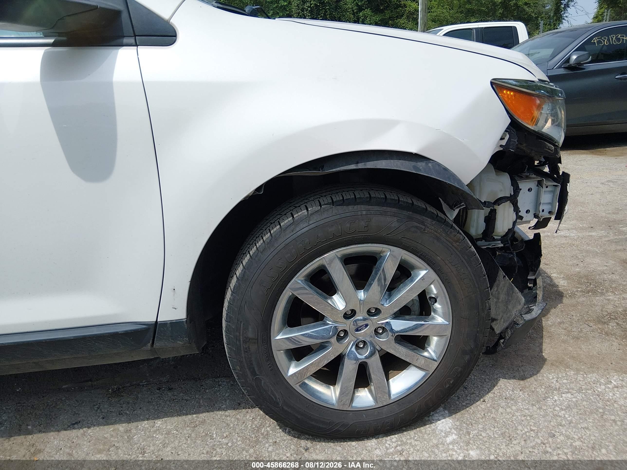 2012 Ford Edge Sel White vin: 2FMDK4JC9CBA91716