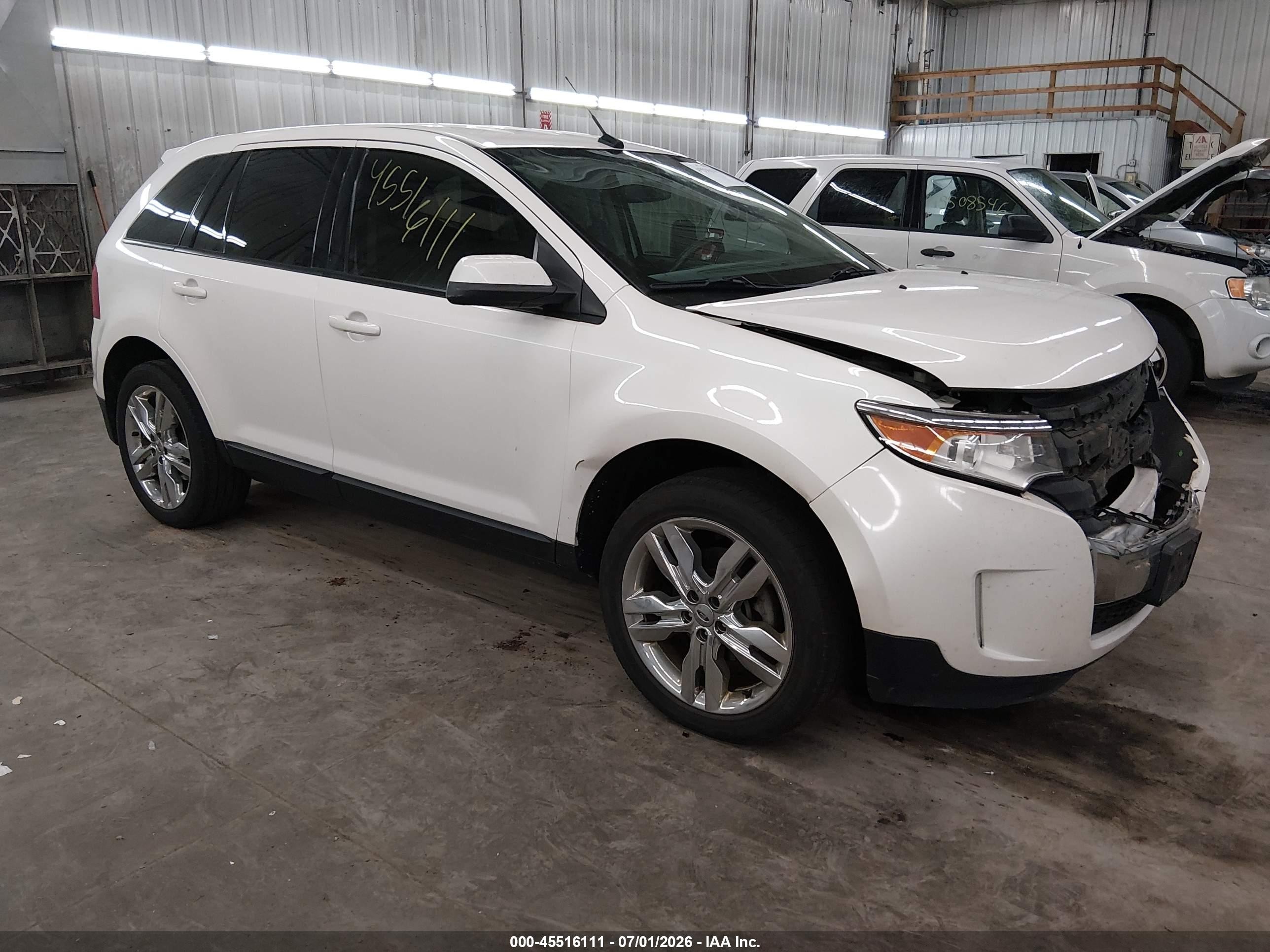 2013 Ford Edge Sel Белый vin: 2FMDK4JC9DBA25930