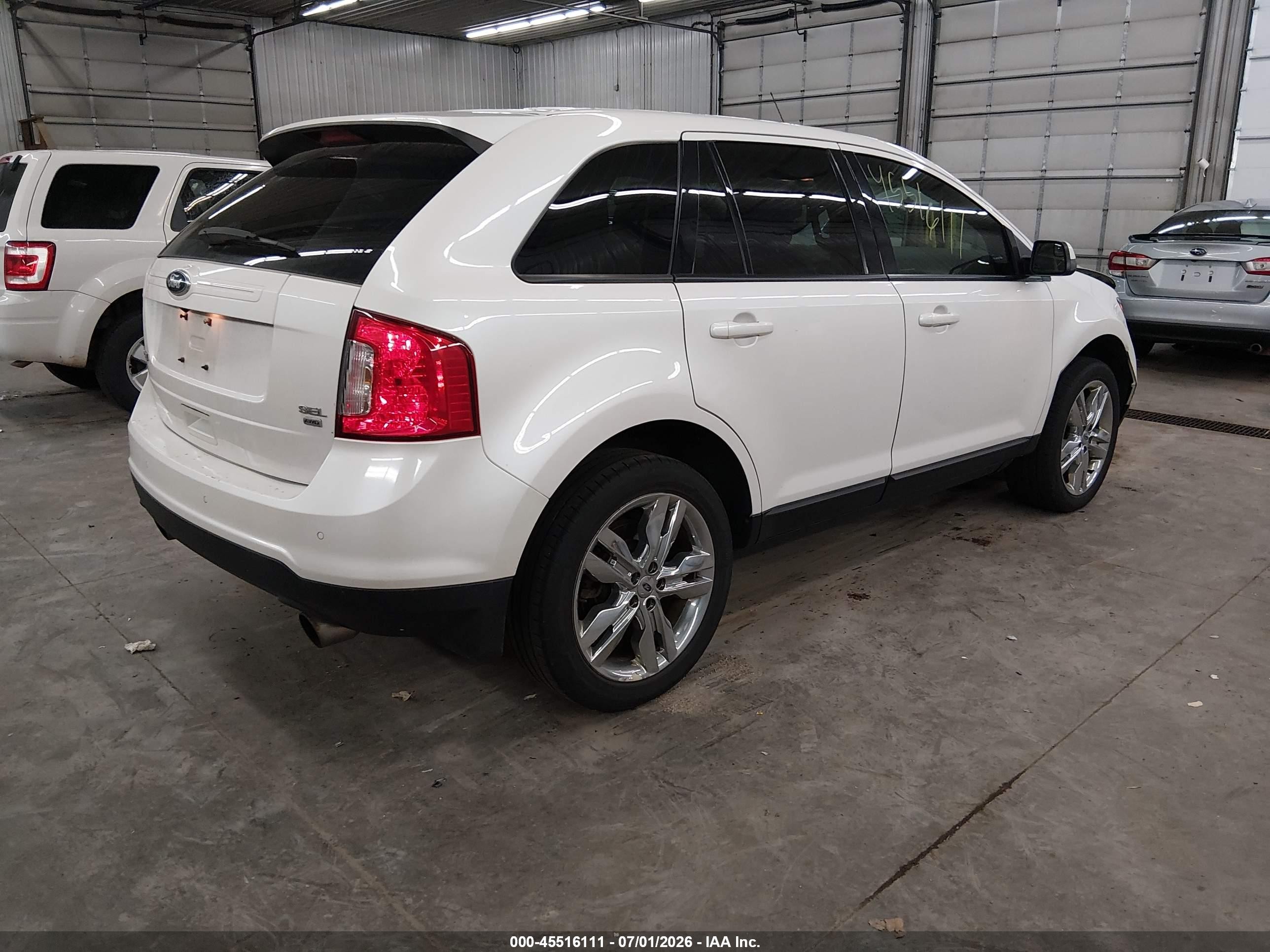 2013 Ford Edge Sel Белый vin: 2FMDK4JC9DBA25930
