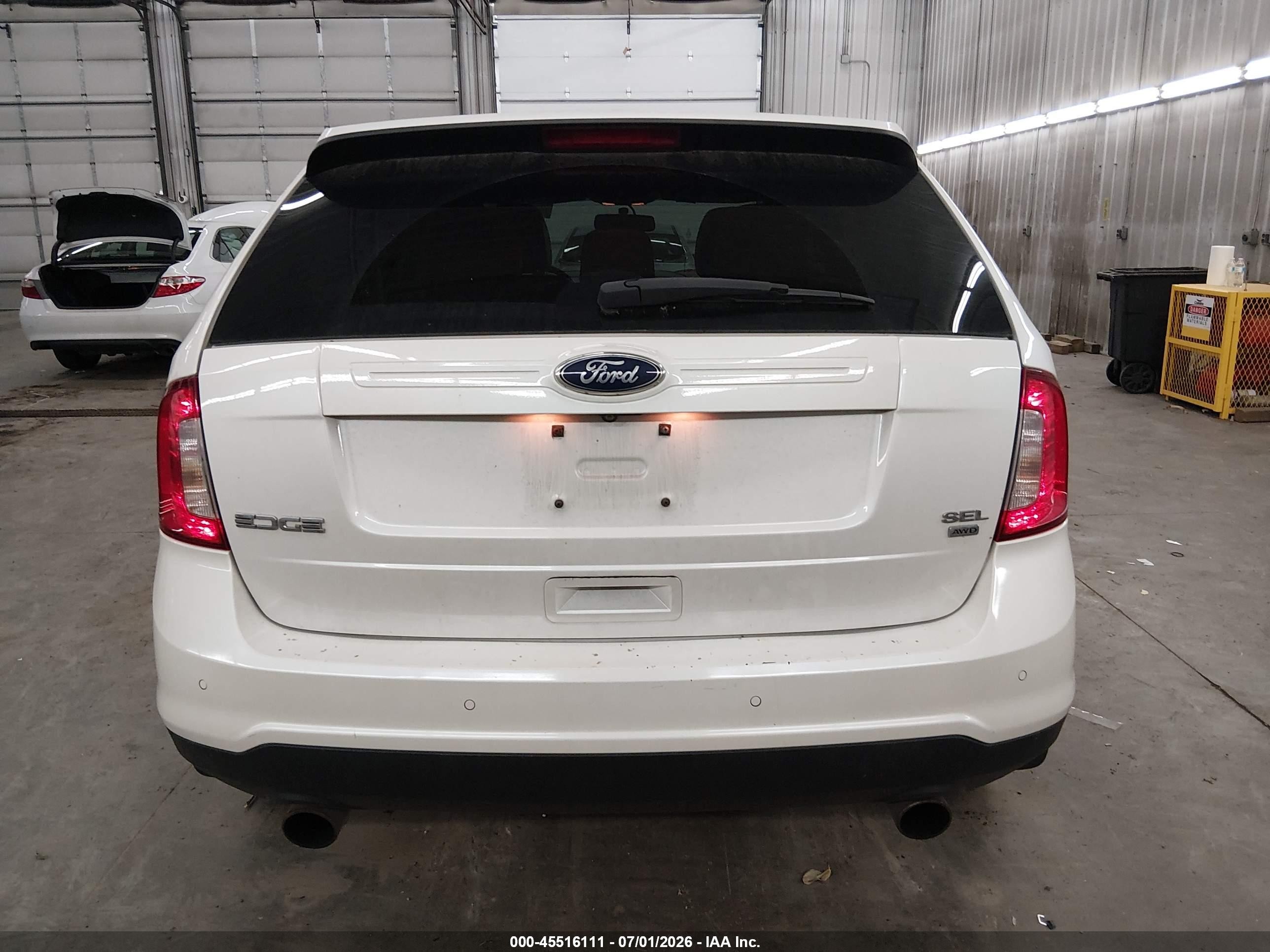 2013 Ford Edge Sel Белый vin: 2FMDK4JC9DBA25930