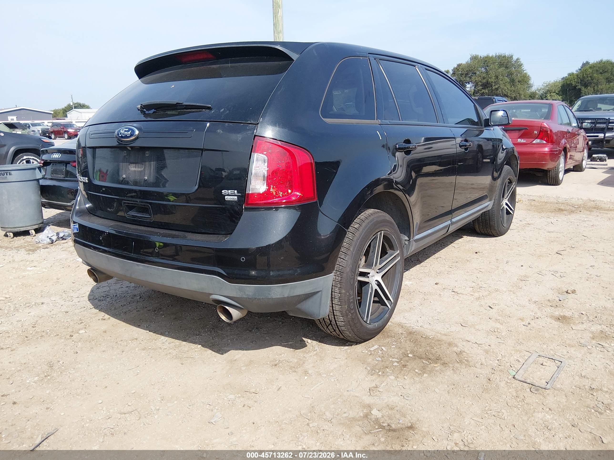 2013 Ford Edge Sel Black vin: 2FMDK4JC9DBA51024
