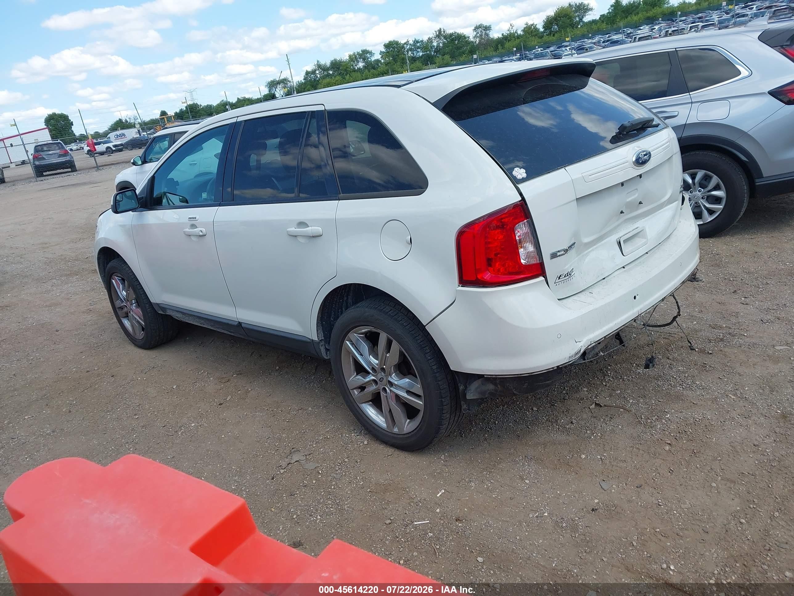 2013 Ford Edge Sel White vin: 2FMDK4JC9DBA56076