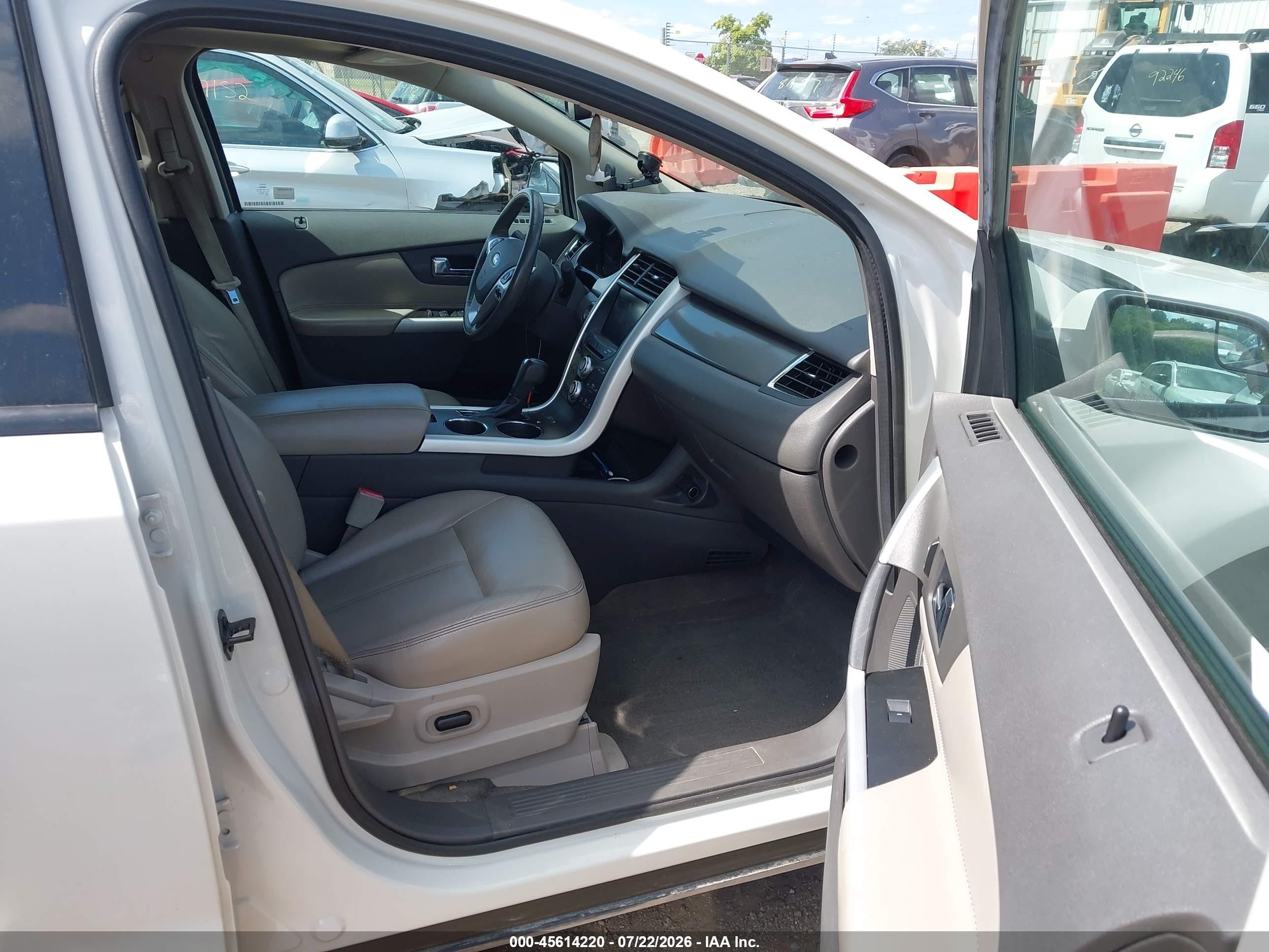 2013 Ford Edge Sel White vin: 2FMDK4JC9DBA56076
