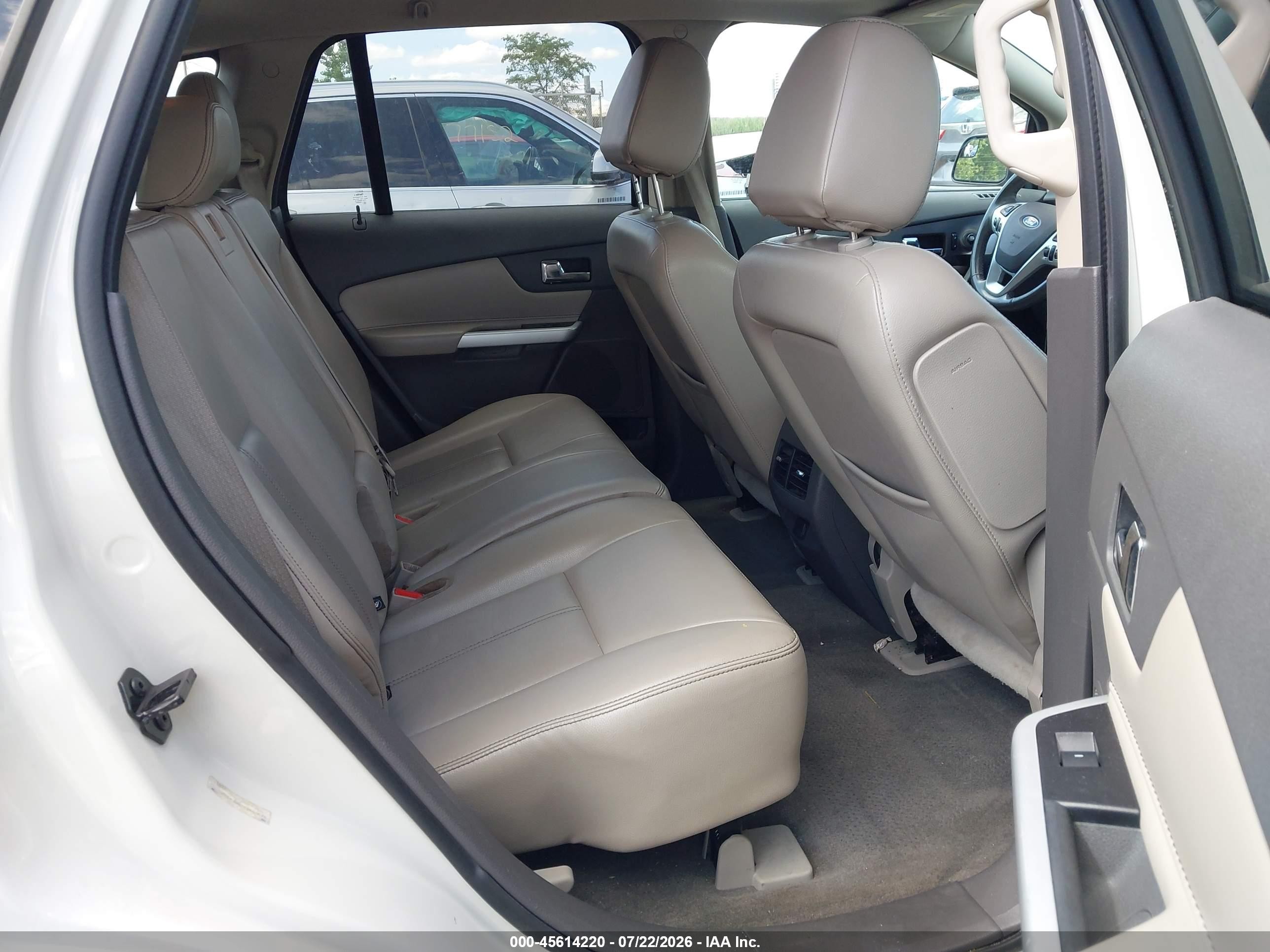 2013 Ford Edge Sel White vin: 2FMDK4JC9DBA56076