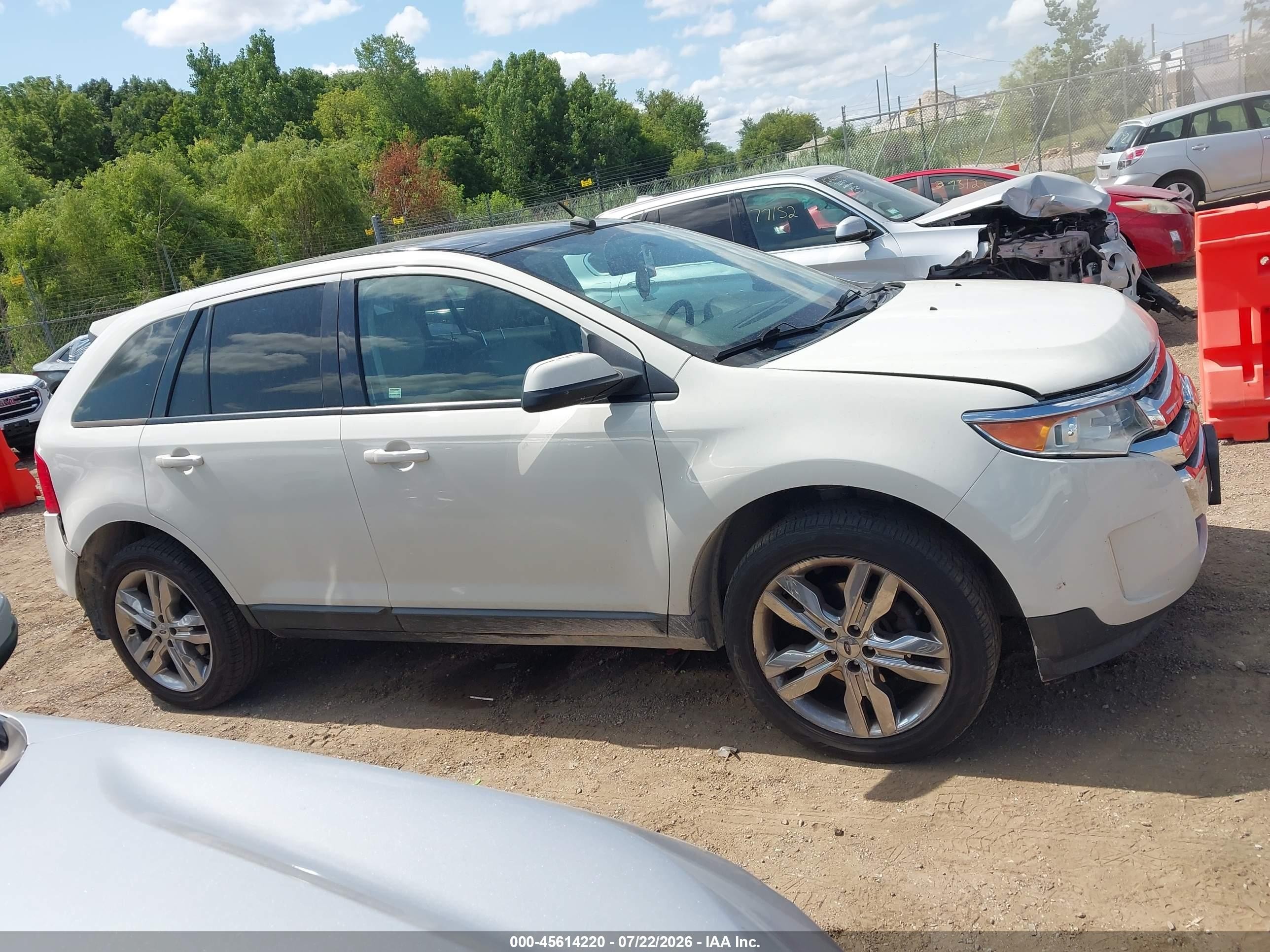 2013 Ford Edge Sel White vin: 2FMDK4JC9DBA56076
