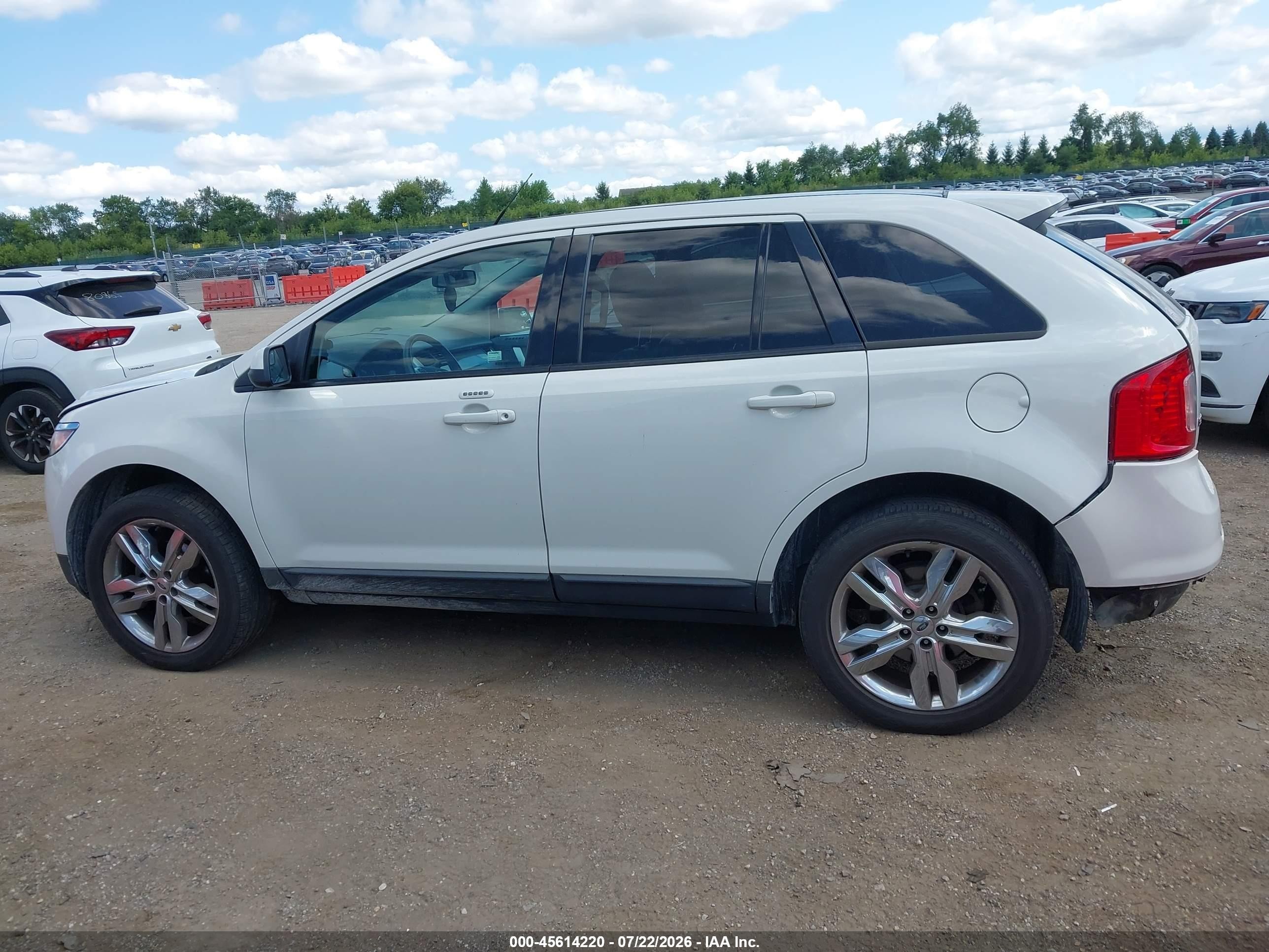 2013 Ford Edge Sel White vin: 2FMDK4JC9DBA56076