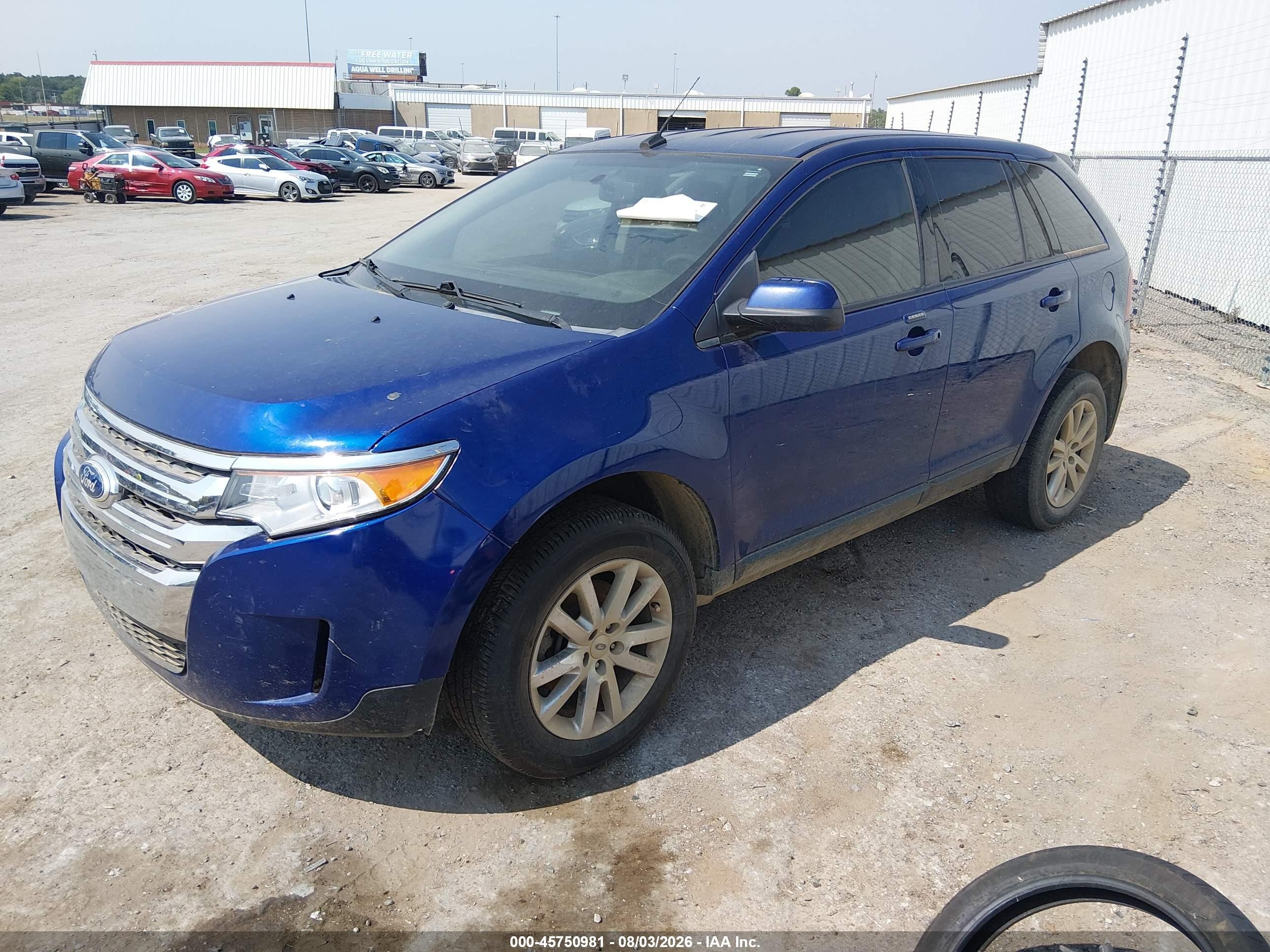 2013 Ford Edge Sel Blue vin: 2FMDK4JC9DBA60581