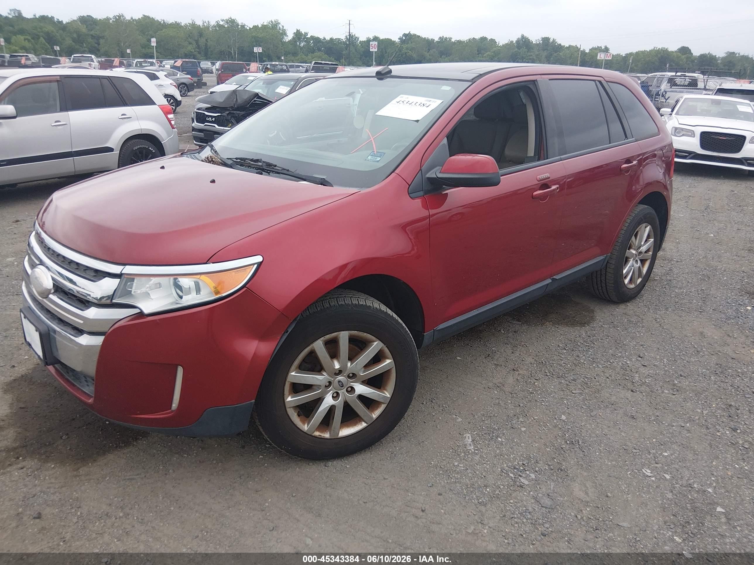 2013 Ford Edge Sel Красный vin: 2FMDK4JC9DBA62301