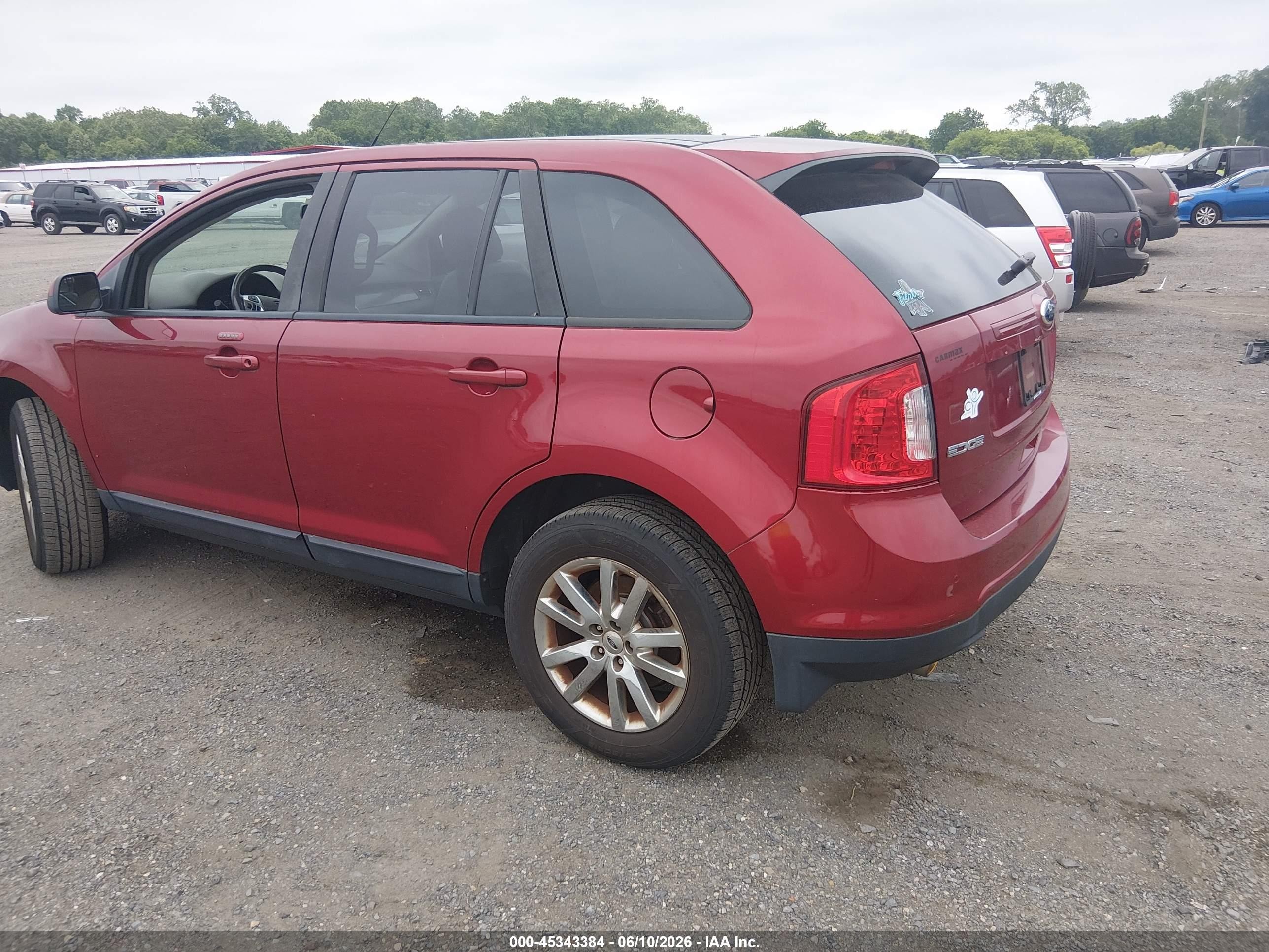 2013 Ford Edge Sel Красный vin: 2FMDK4JC9DBA62301