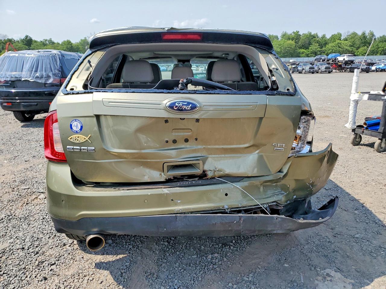 2013 Ford Edge Sel Green vin: 2FMDK4JC9DBB40768
