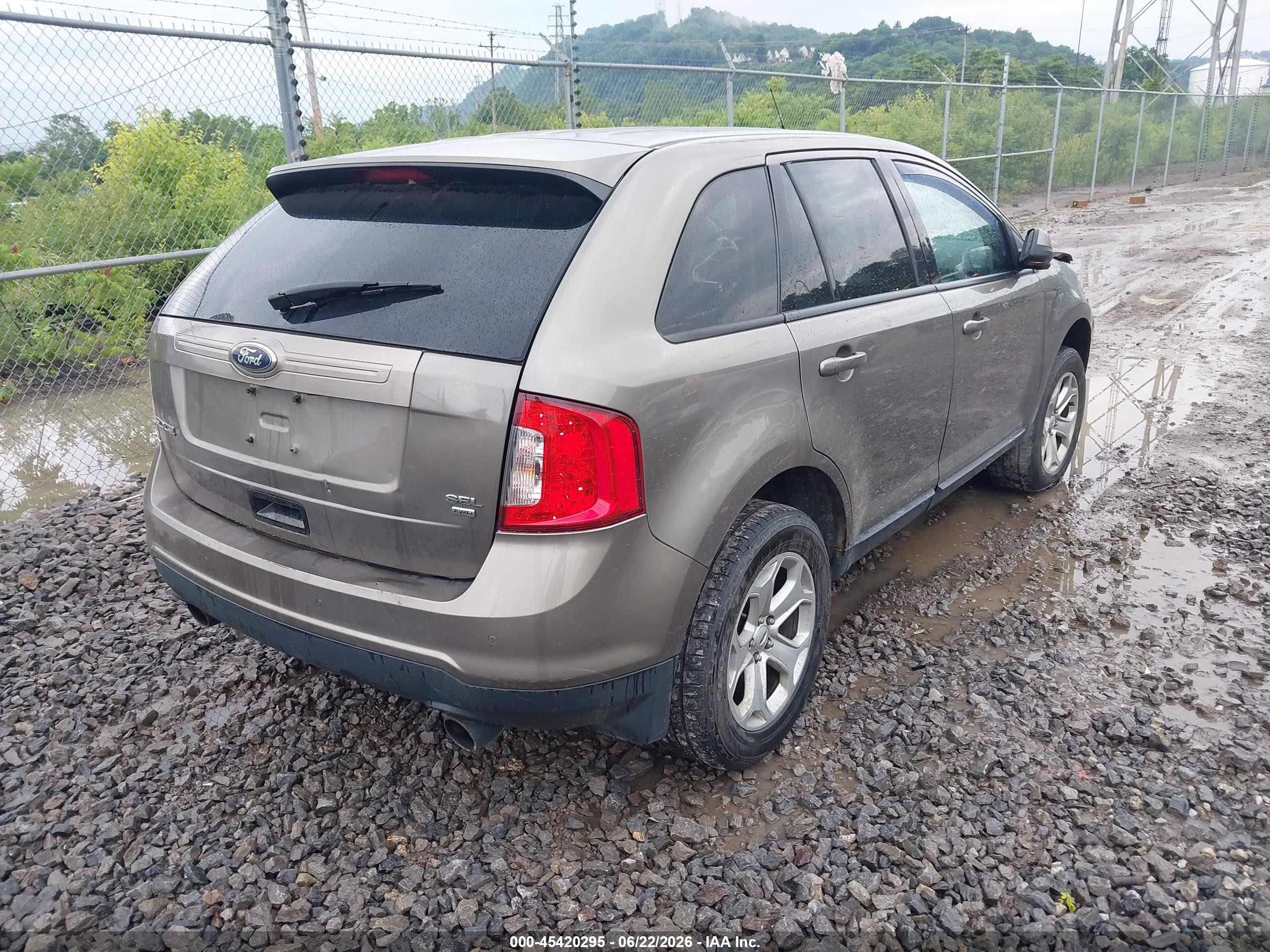2013 Ford Edge Sel Brown vin: 2FMDK4JC9DBB42746