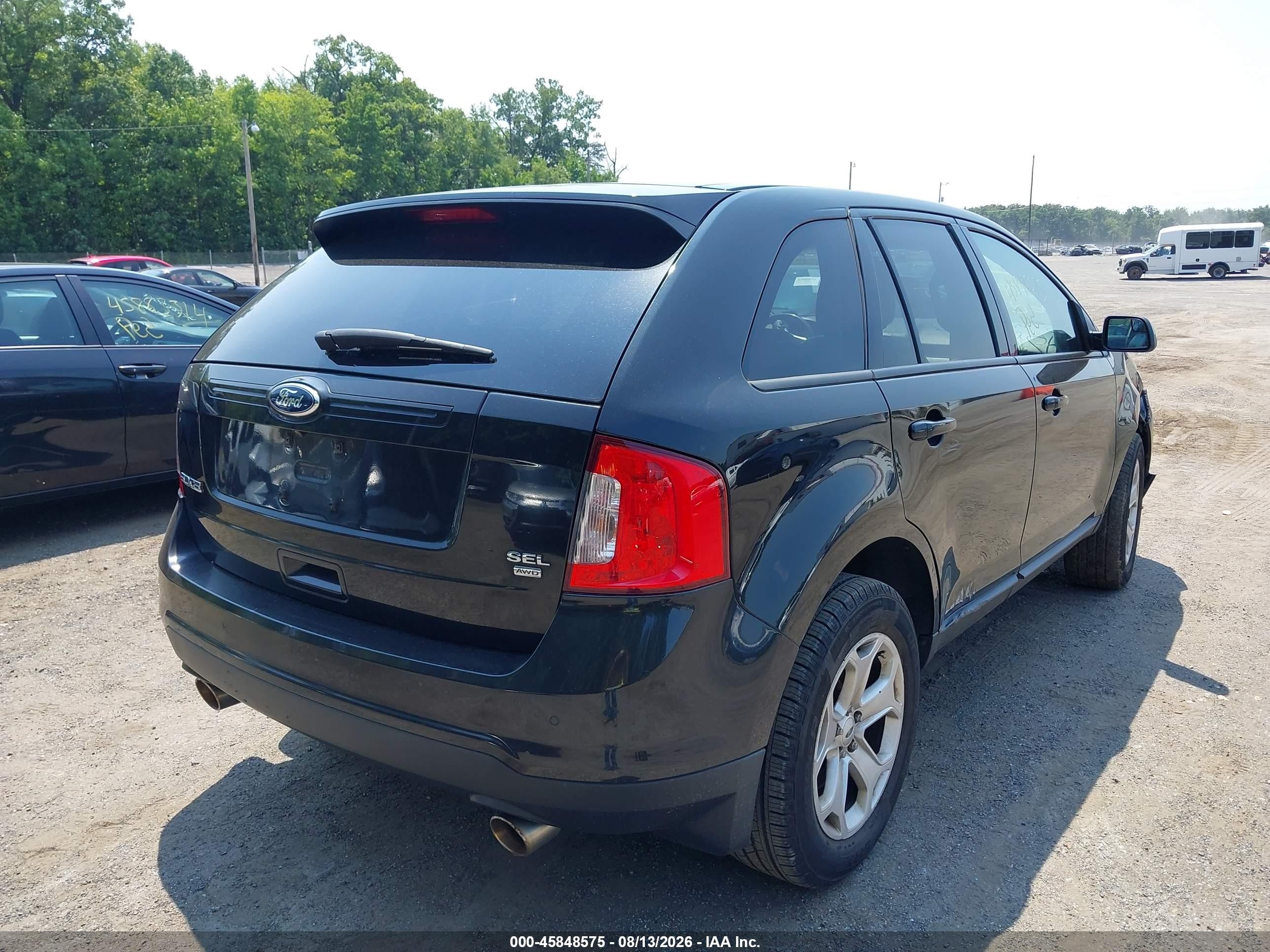 2013 Ford Edge Sel Black vin: 2FMDK4JC9DBB68859