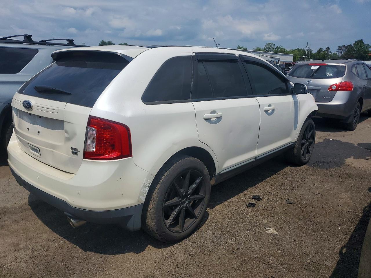 2013 Ford Edge Sel White vin: 2FMDK4JC9DBB89212