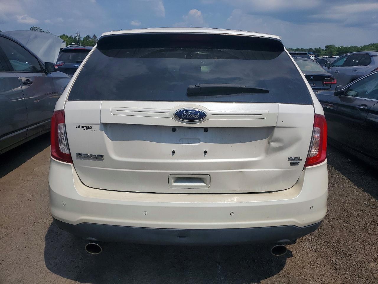2013 Ford Edge Sel White vin: 2FMDK4JC9DBB89212