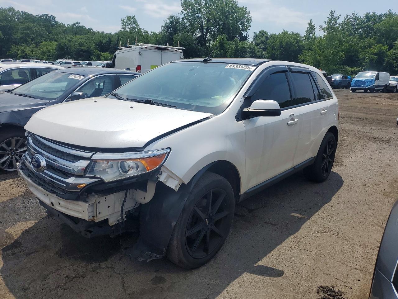 2013 Ford Edge Sel White vin: 2FMDK4JC9DBB89212