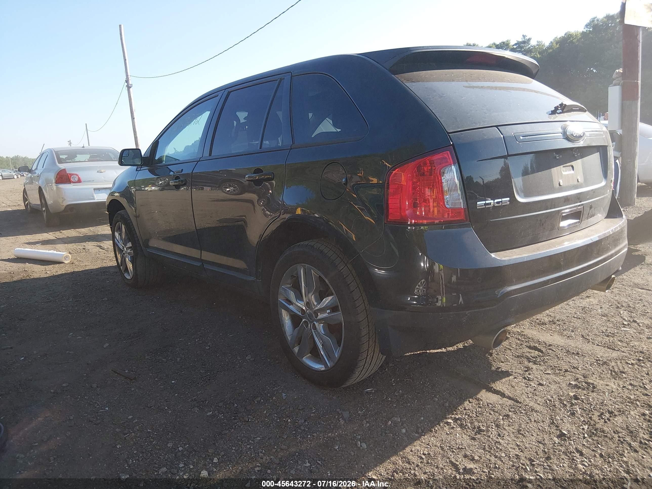 2013 Ford Edge Sel Черный vin: 2FMDK4JC9DBC20278