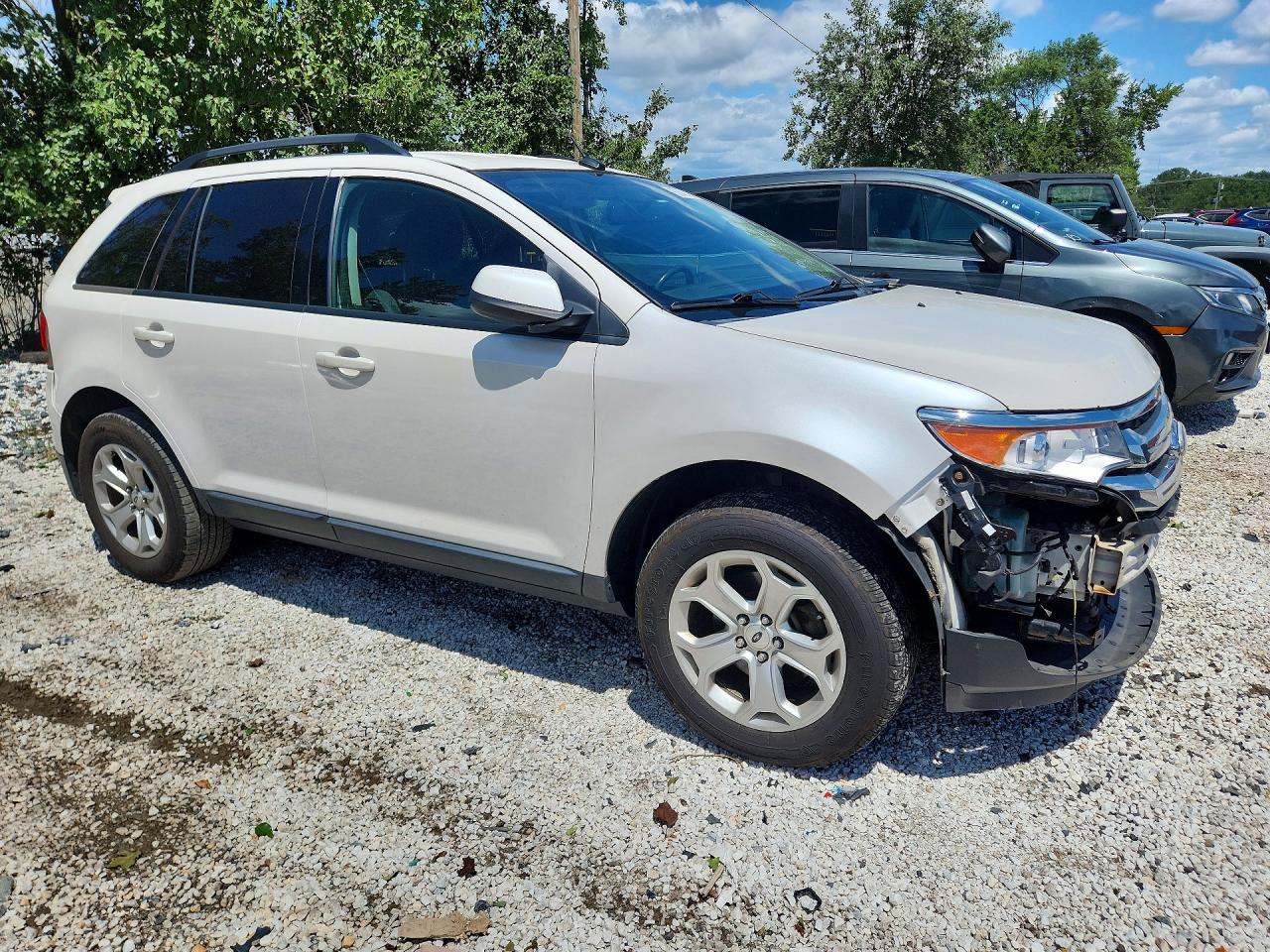 2013 Ford Edge Sel White vin: 2FMDK4JC9DBC90976