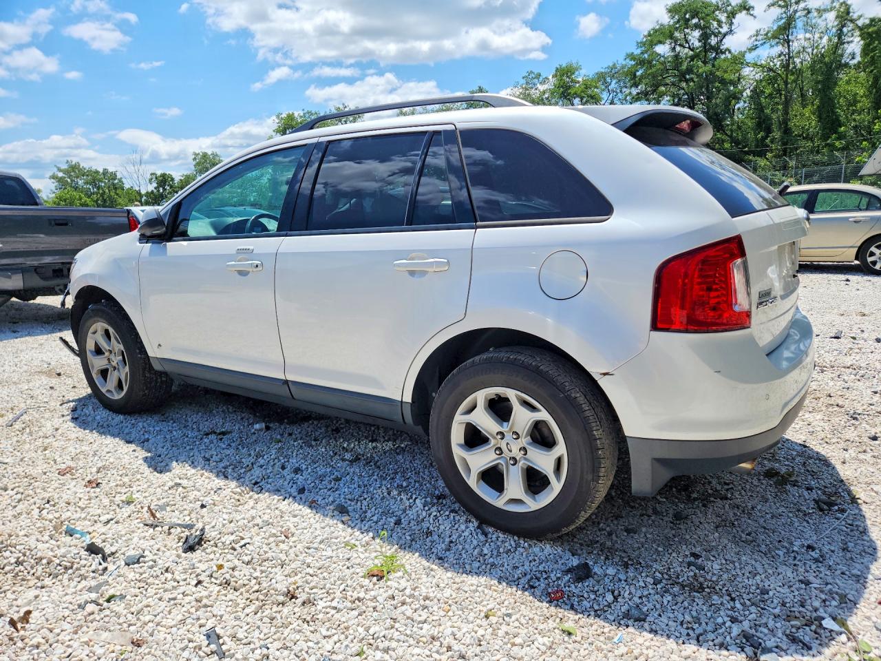2013 Ford Edge Sel White vin: 2FMDK4JC9DBC90976