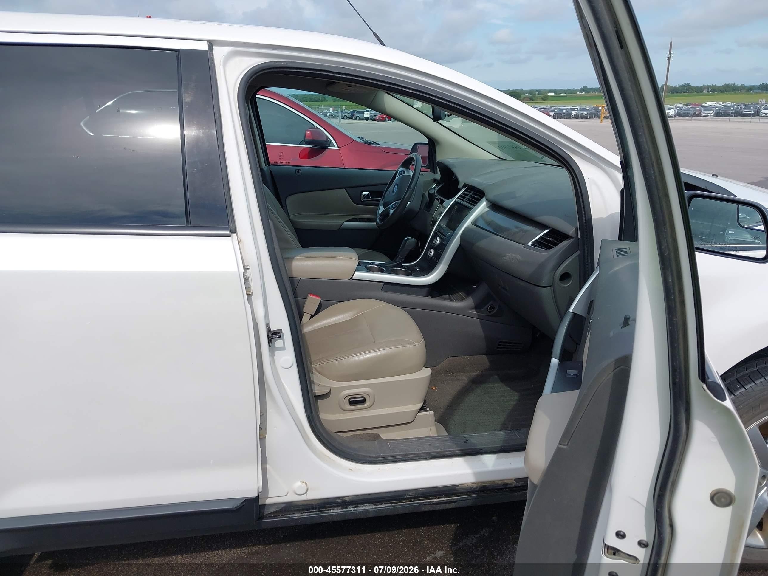 2014 Ford Edge Sel White vin: 2FMDK4JC9EBA06084