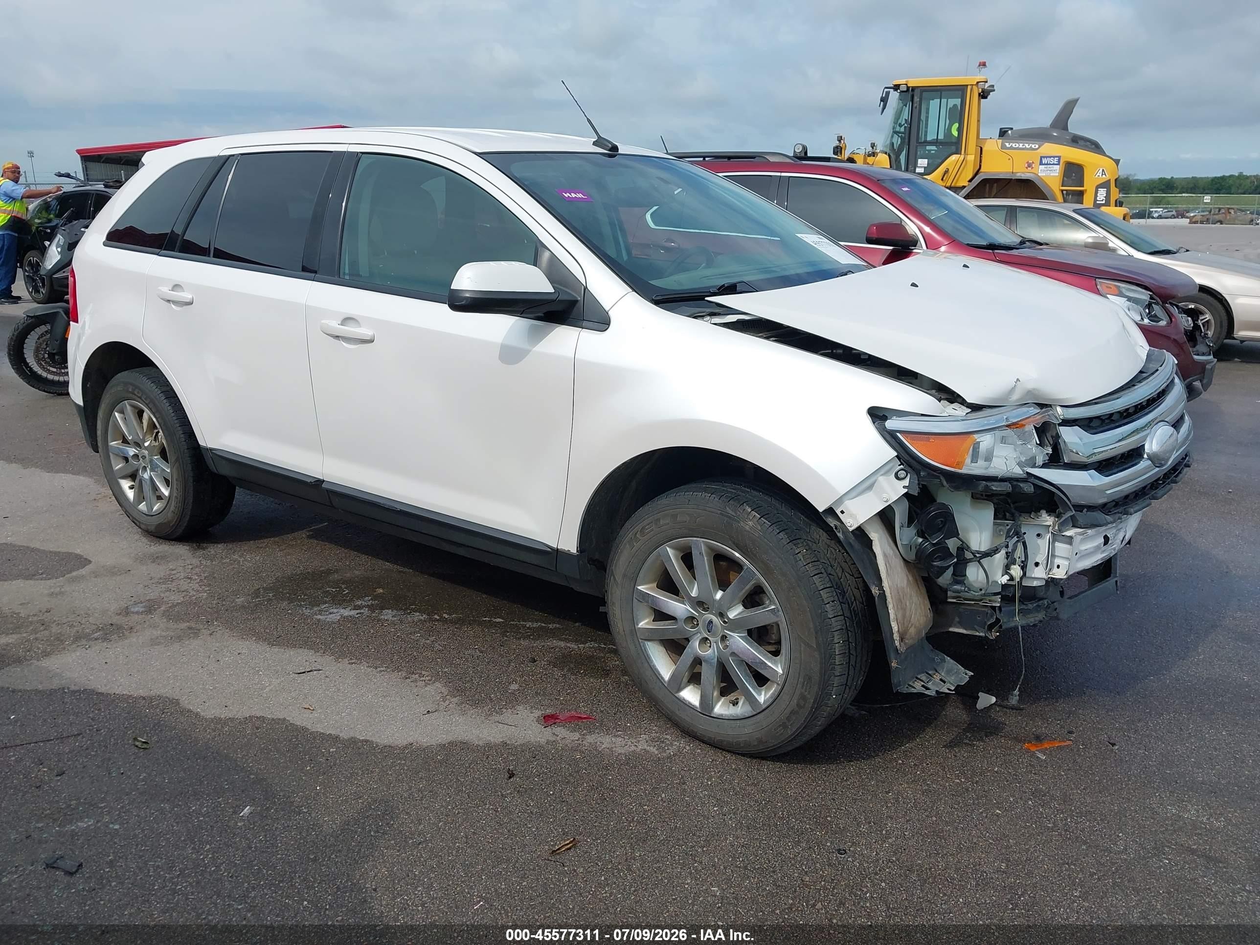 2014 Ford Edge Sel White vin: 2FMDK4JC9EBA06084