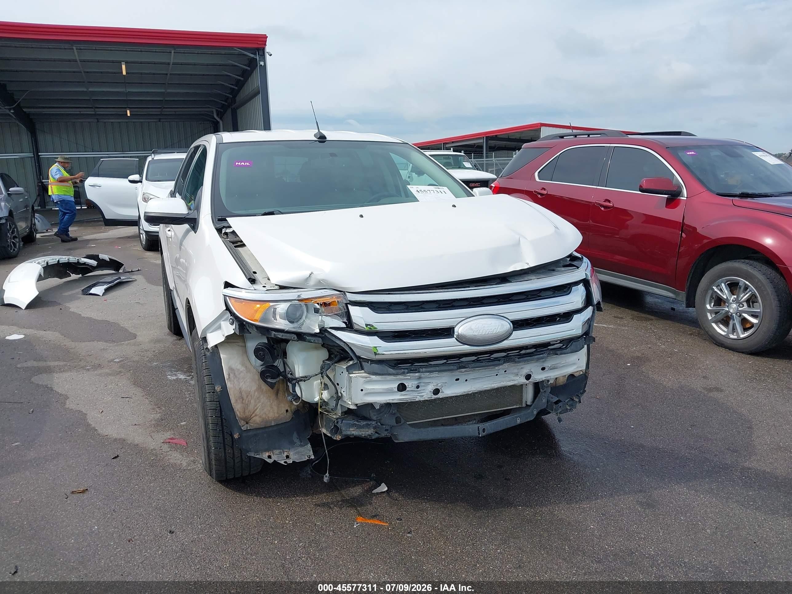 2014 Ford Edge Sel White vin: 2FMDK4JC9EBA06084