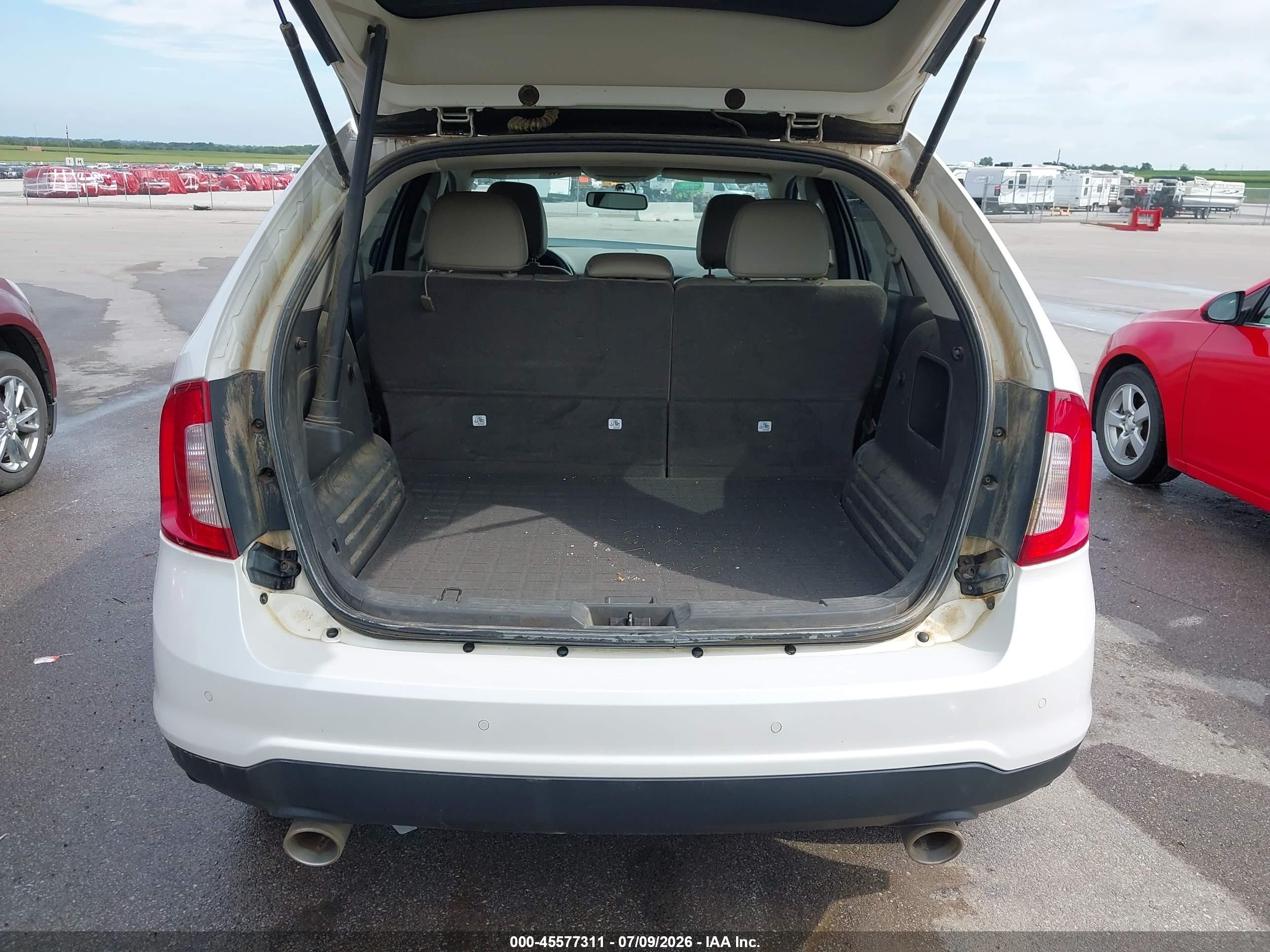 2014 Ford Edge Sel White vin: 2FMDK4JC9EBA06084