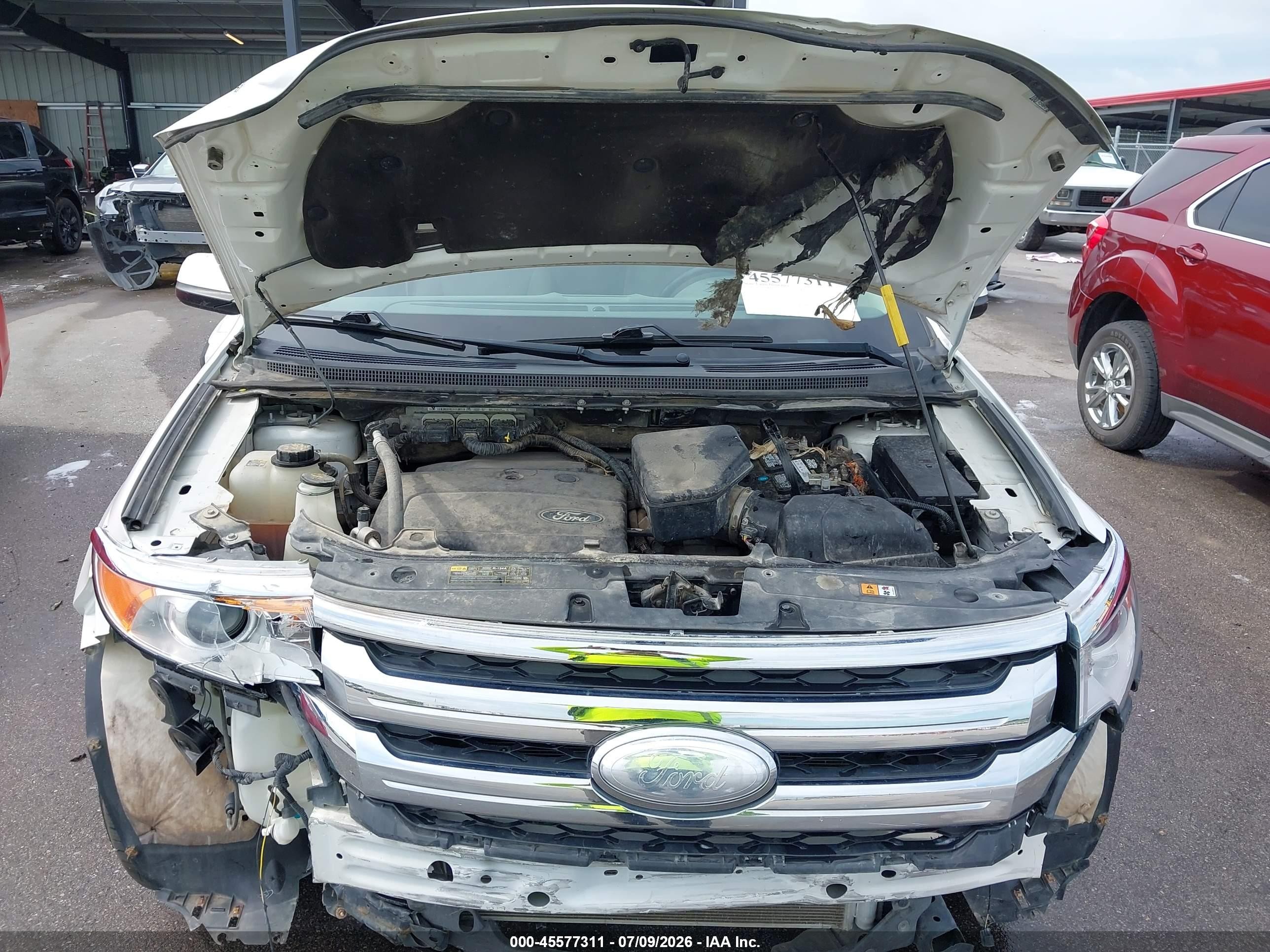2014 Ford Edge Sel White vin: 2FMDK4JC9EBA06084