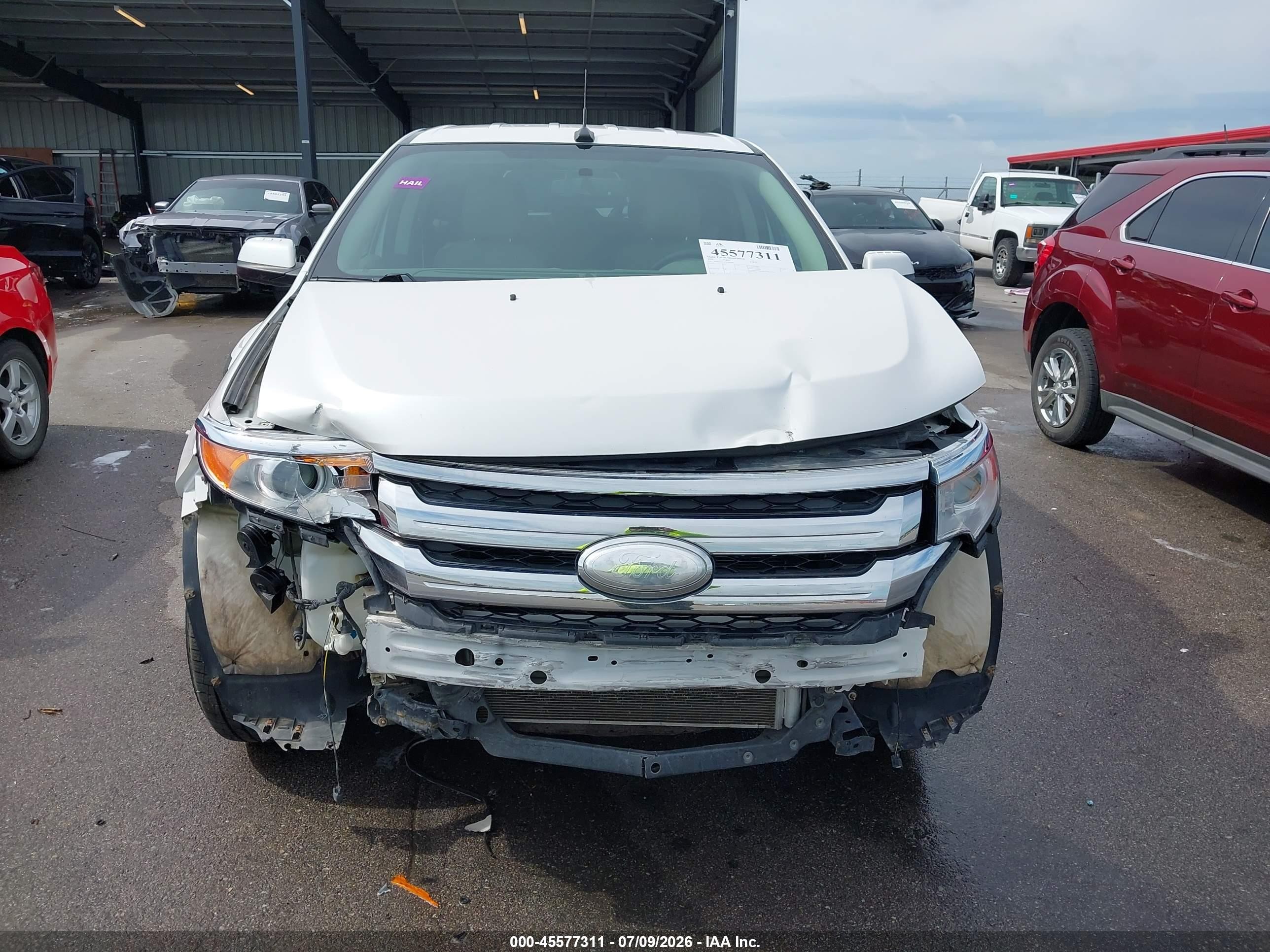2014 Ford Edge Sel White vin: 2FMDK4JC9EBA06084