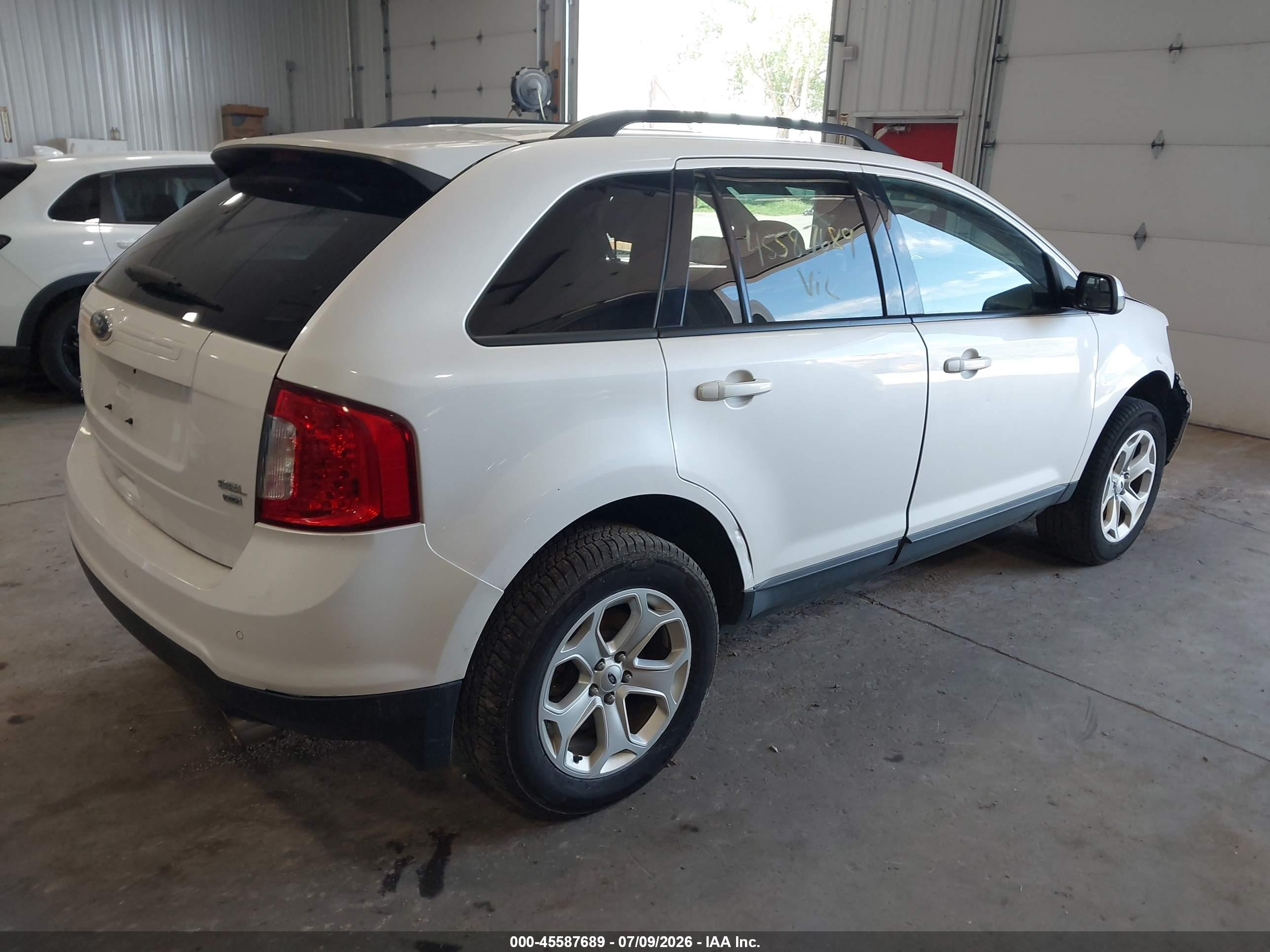 2014 Ford Edge Sel Белый vin: 2FMDK4JC9EBA68701