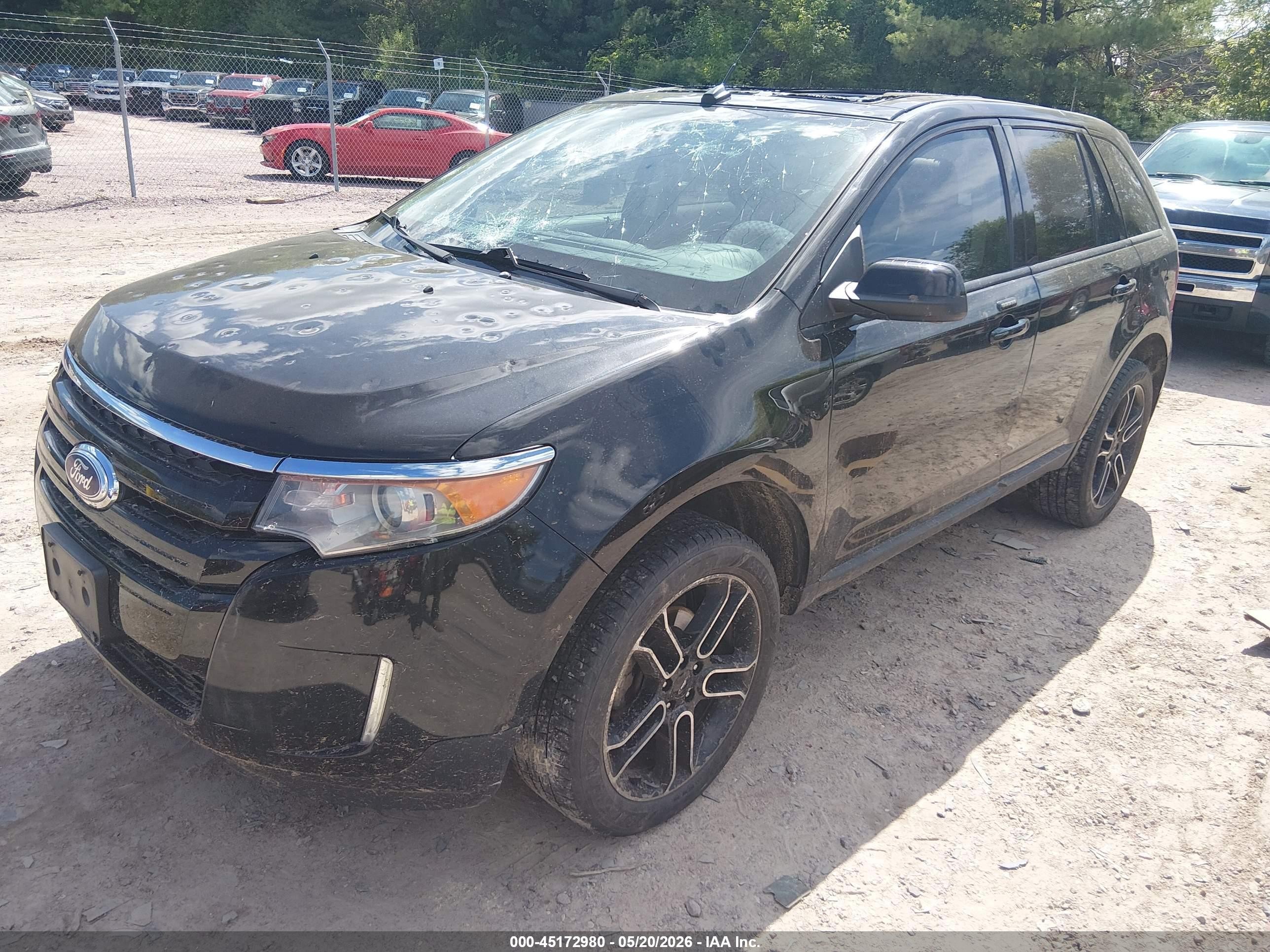 2014 Ford Edge Sel Black vin: 2FMDK4JC9EBA72831