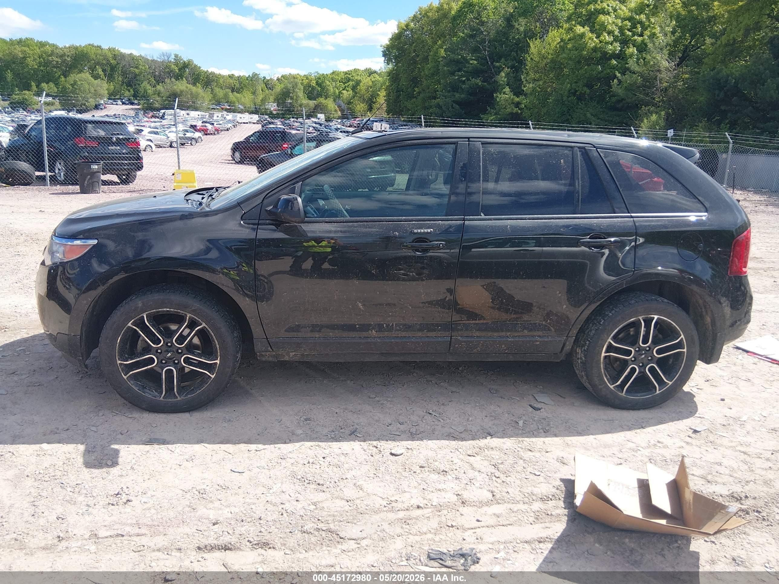 2014 Ford Edge Sel Black vin: 2FMDK4JC9EBA72831