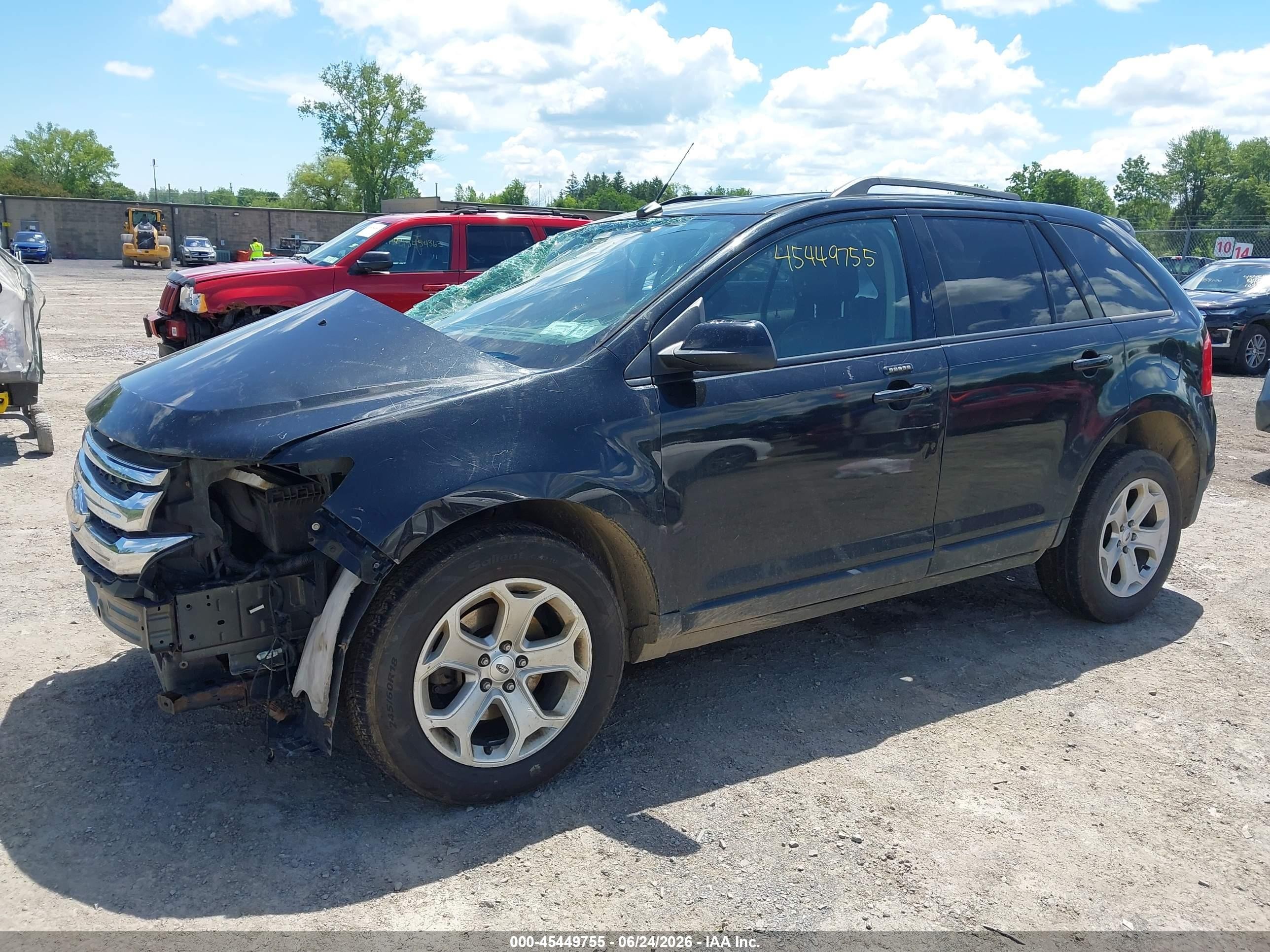 2014 Ford Edge Sel Черный vin: 2FMDK4JC9EBA74370