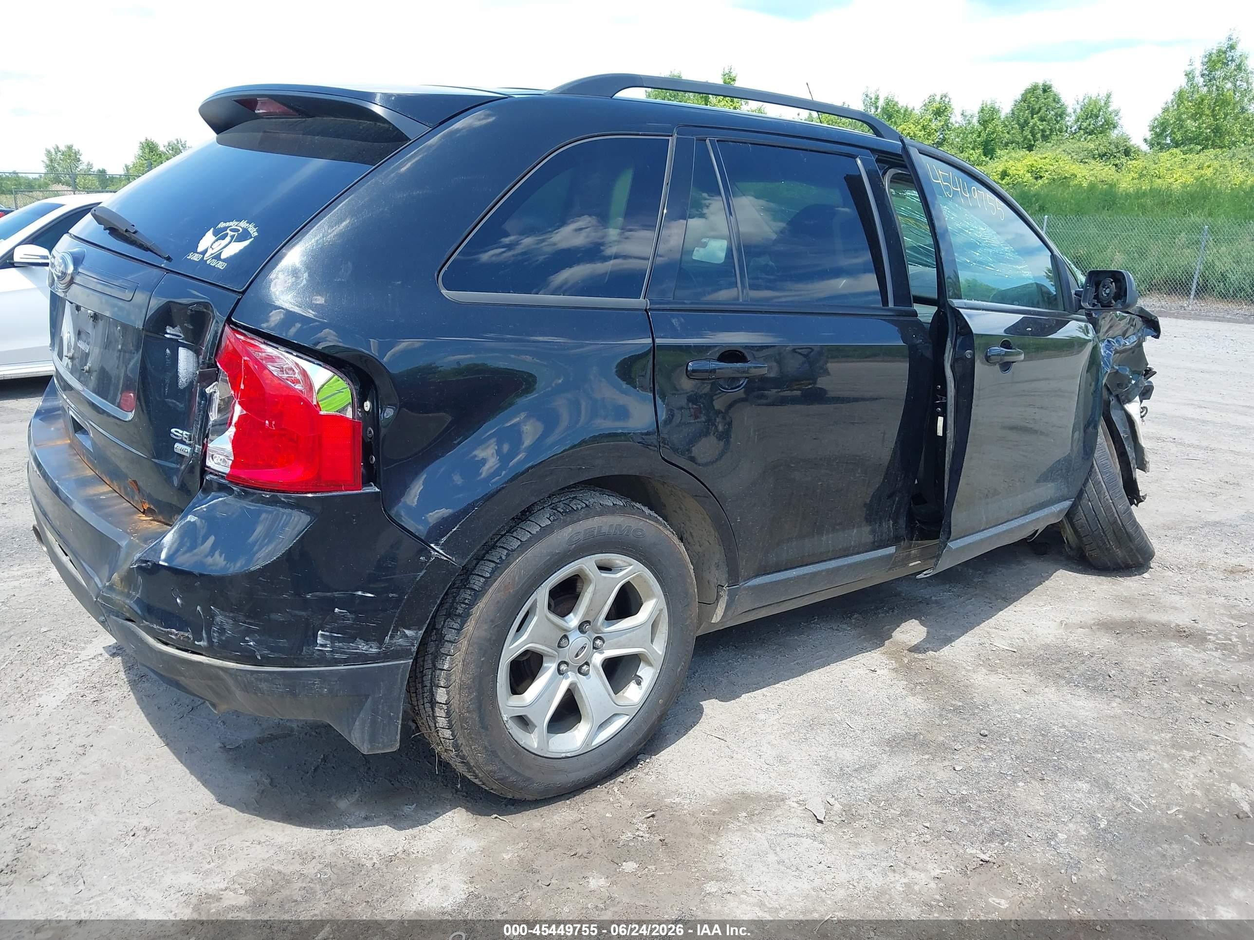 2014 Ford Edge Sel Черный vin: 2FMDK4JC9EBA74370