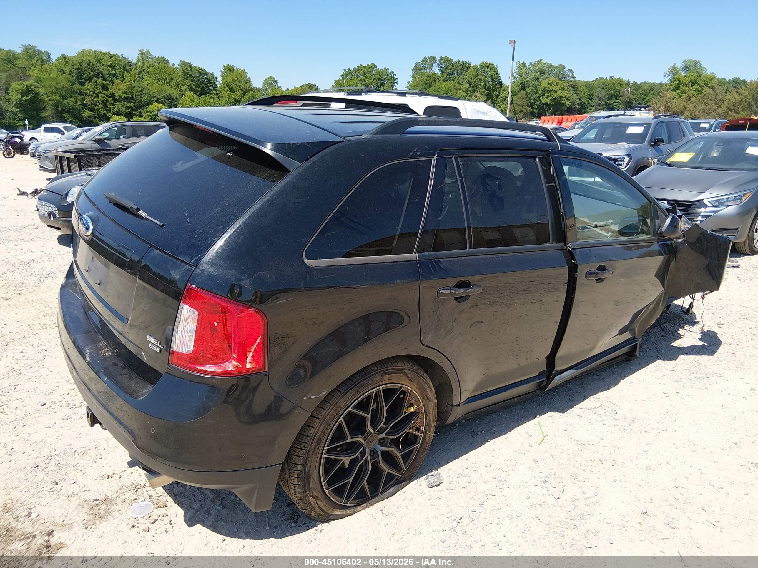 2014 Ford Edge Sel Black vin: 2FMDK4JC9EBB60357
