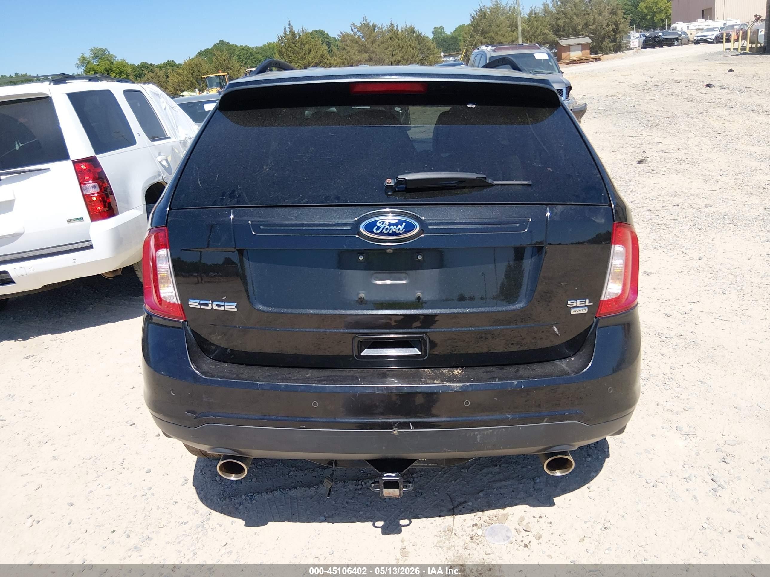 2014 Ford Edge Sel Black vin: 2FMDK4JC9EBB60357