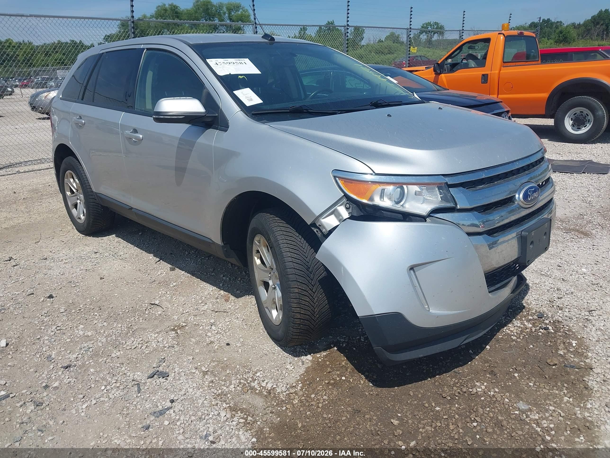 2014 Ford Edge Sel Silver vin: 2FMDK4JC9EBB65316