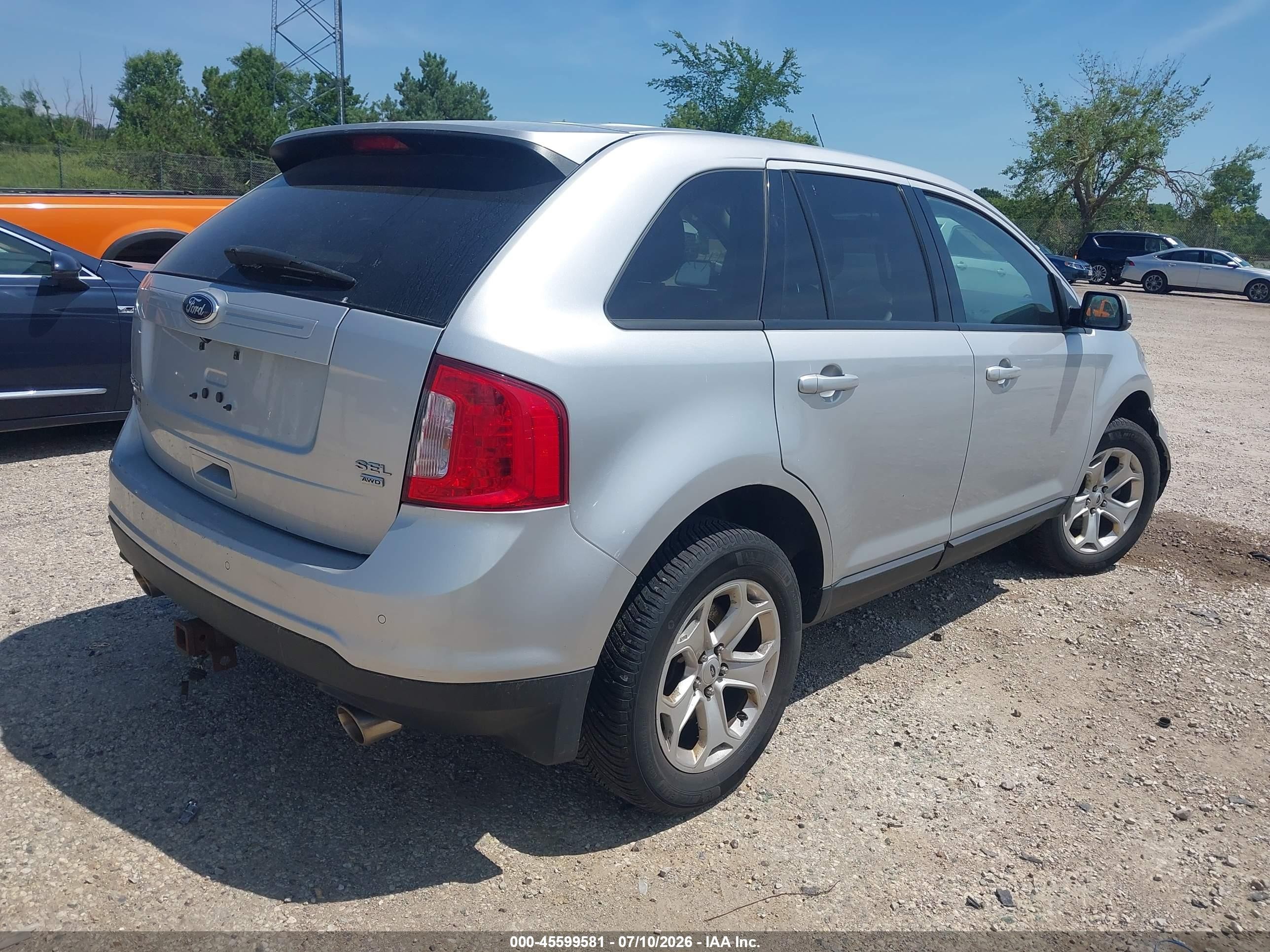 2014 Ford Edge Sel Silver vin: 2FMDK4JC9EBB65316