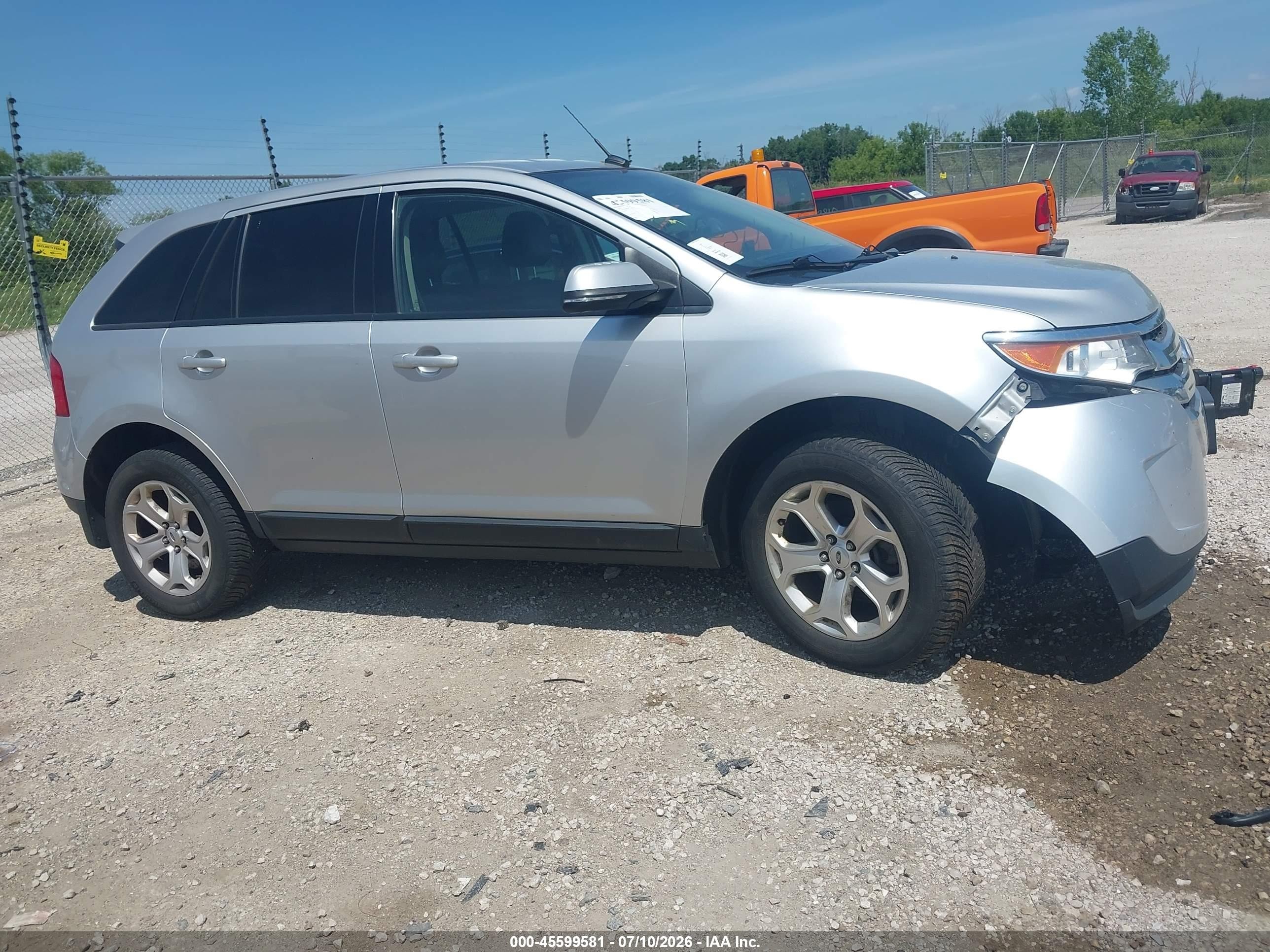 2014 Ford Edge Sel Silver vin: 2FMDK4JC9EBB65316