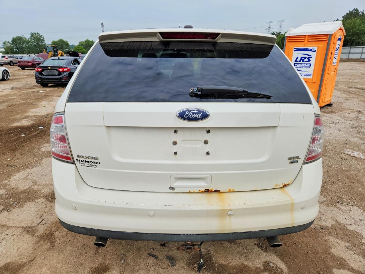 2010 Ford Edge Sel White vin: 2FMDK4JCXABA76414