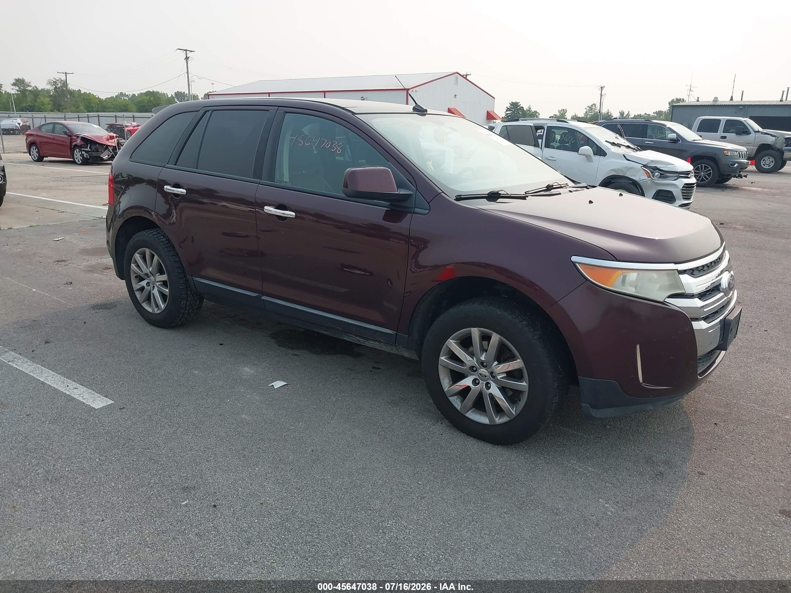 2011 Ford Edge Sel Maroon vin: 2FMDK4JCXBBA04534