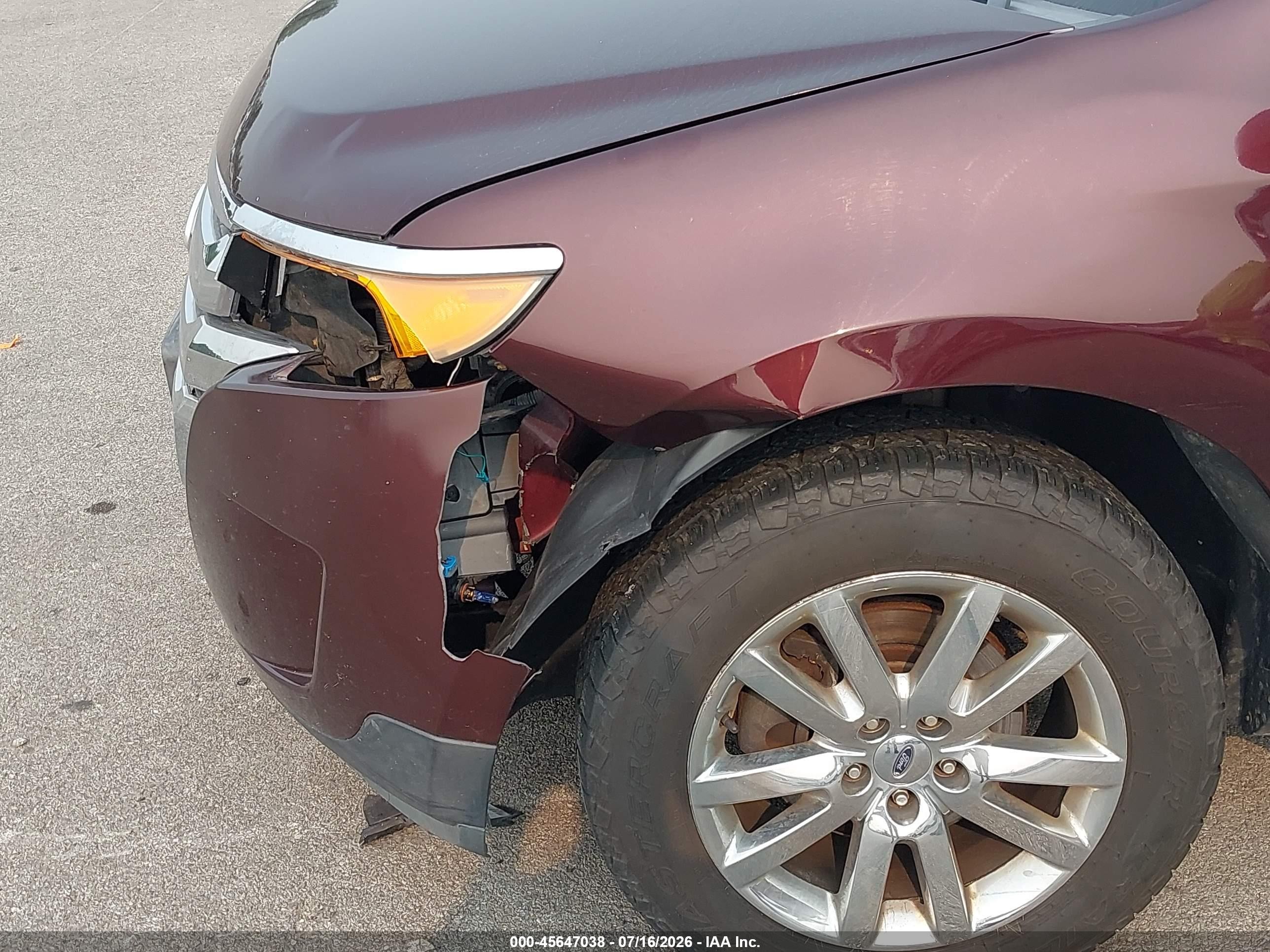 2011 Ford Edge Sel Maroon vin: 2FMDK4JCXBBA04534