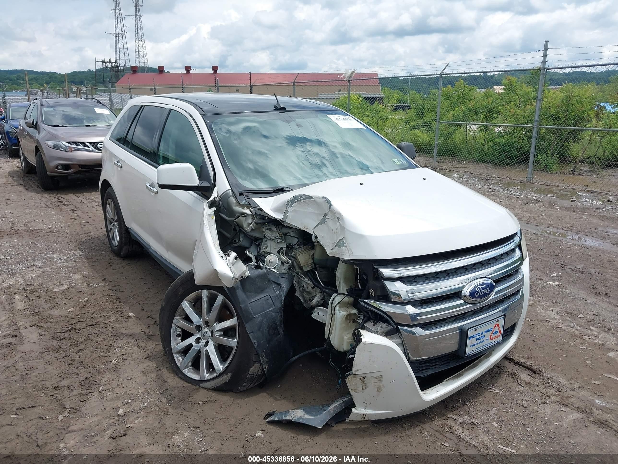 2011 Ford Edge Sel White vin: 2FMDK4JCXBBA66922