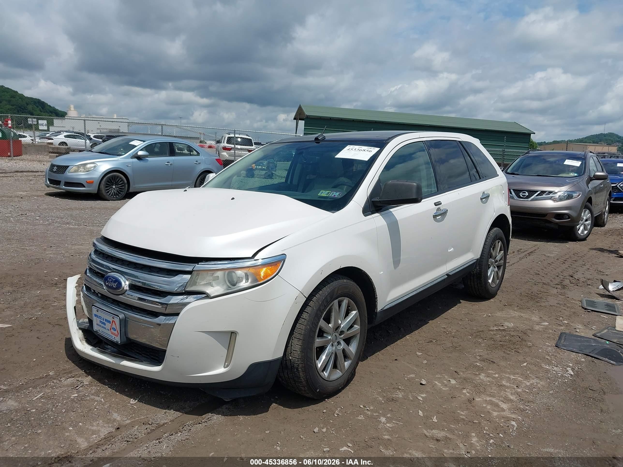 2011 Ford Edge Sel White vin: 2FMDK4JCXBBA66922