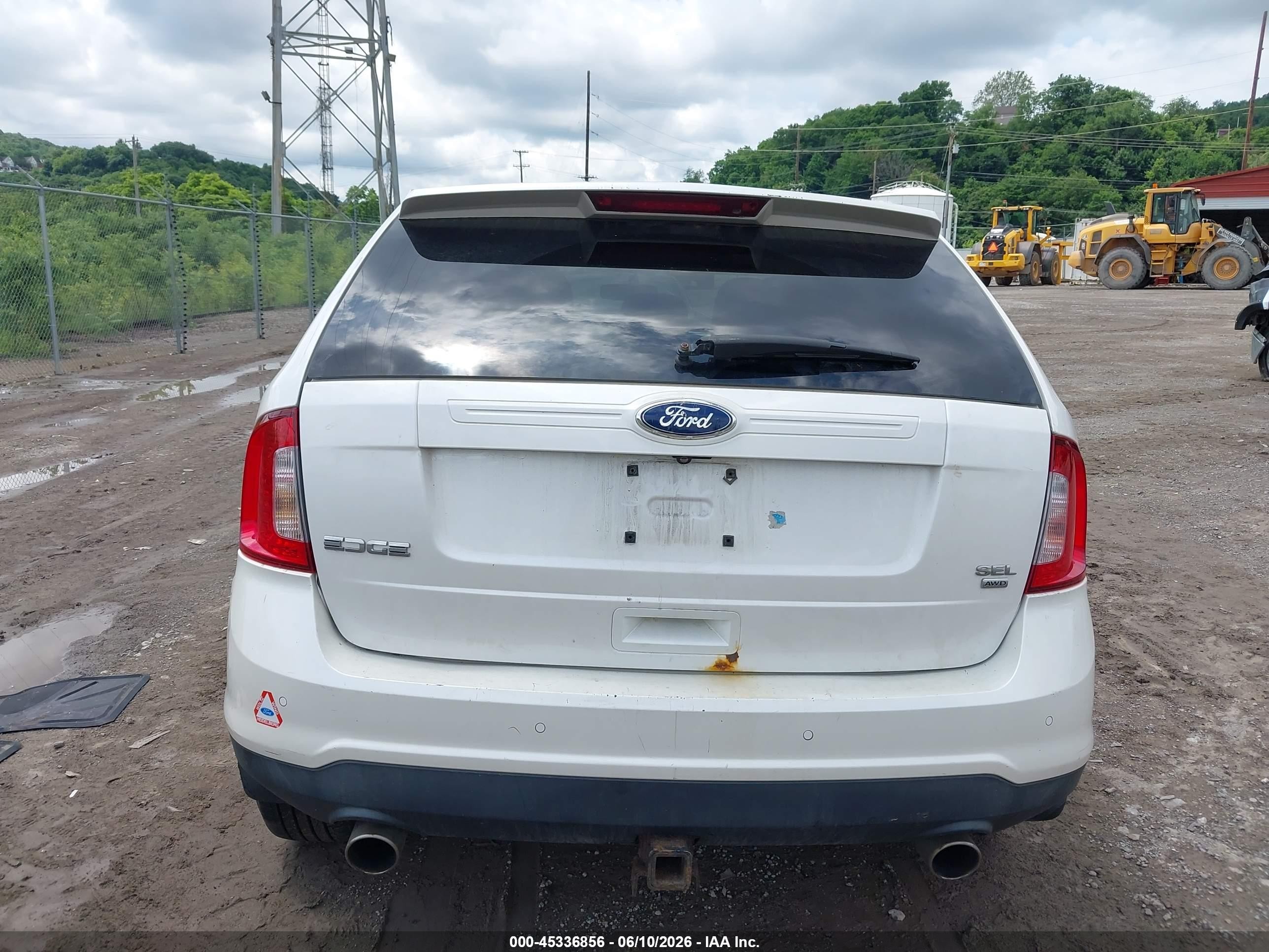 2011 Ford Edge Sel White vin: 2FMDK4JCXBBA66922